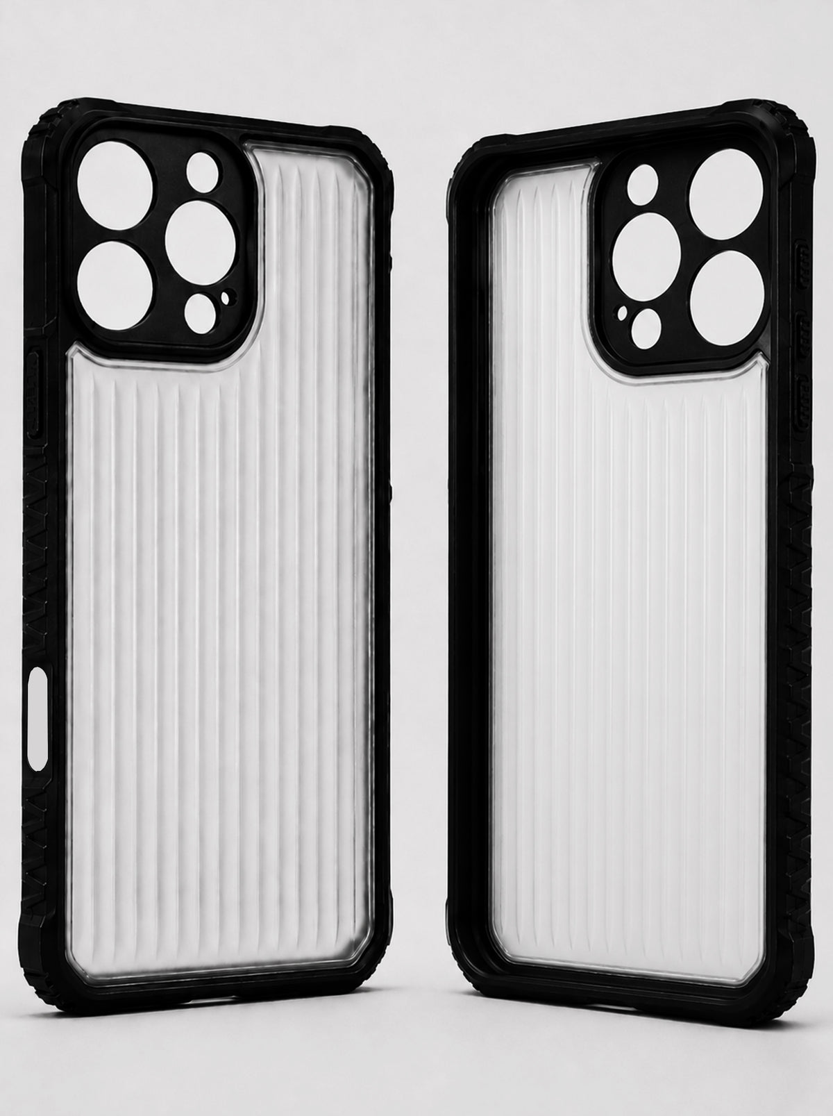 iPhone 16 Pro Max | Fluted Texture Matte Case with Side Protection Grip | Black