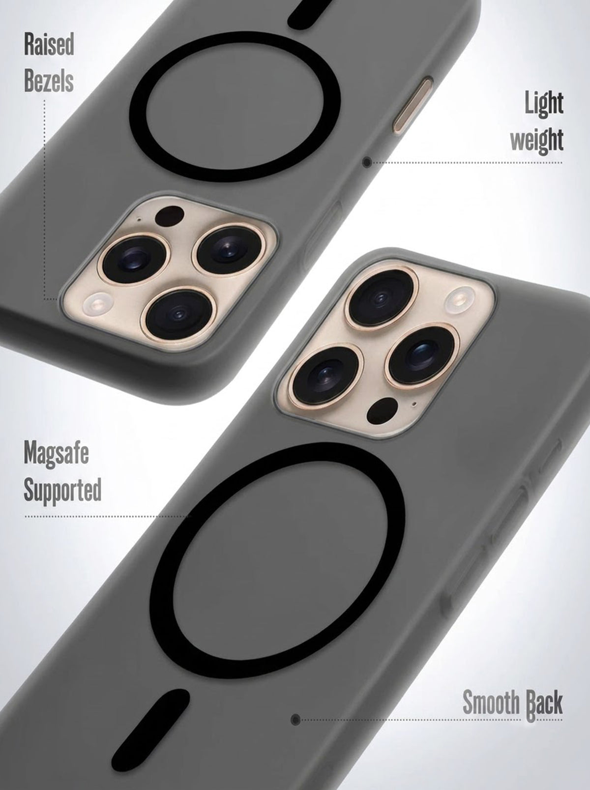 iPhone 16 Pro Max Case | Slim Matte | Magnetic Wireless Charging | IC Support | Black