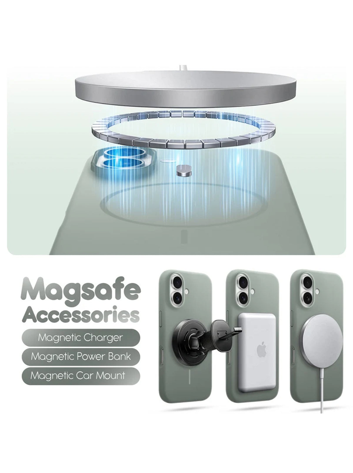 iPhone 17 | Silicone Case With IC Pop-Up | Gray