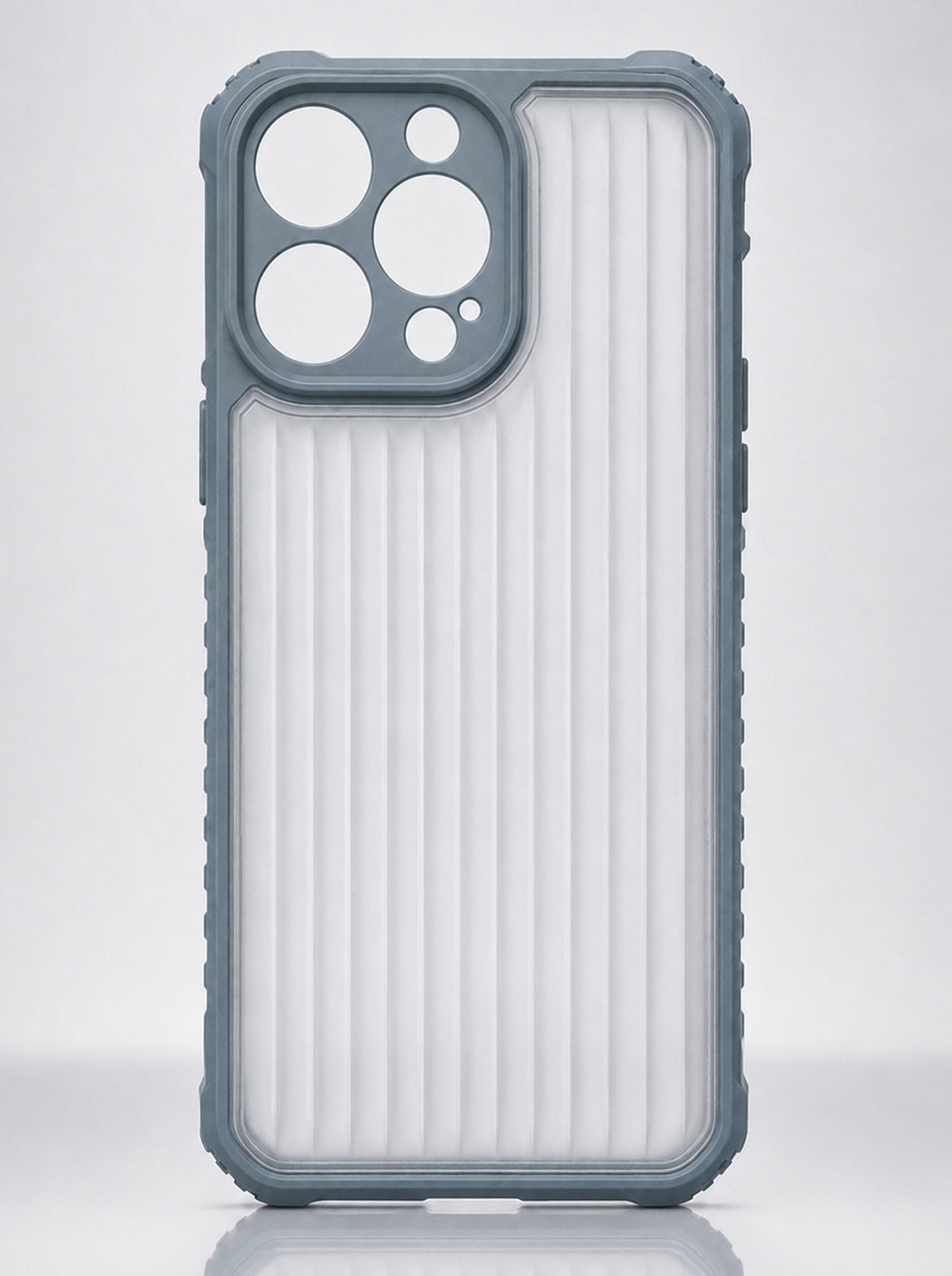iPhone 16 Pro Max | Fluted Texture Matte Case with Side Protection Grip | Gray