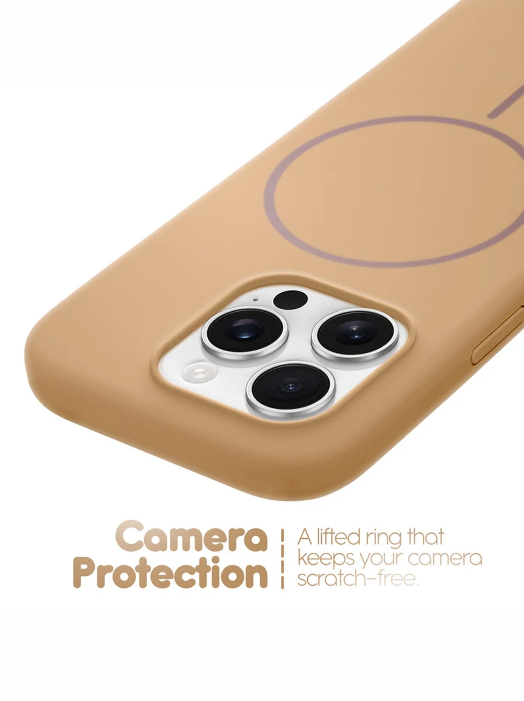 iPhone 16 Pro | Silicone Case With IC Pop-Up | Desert Gold