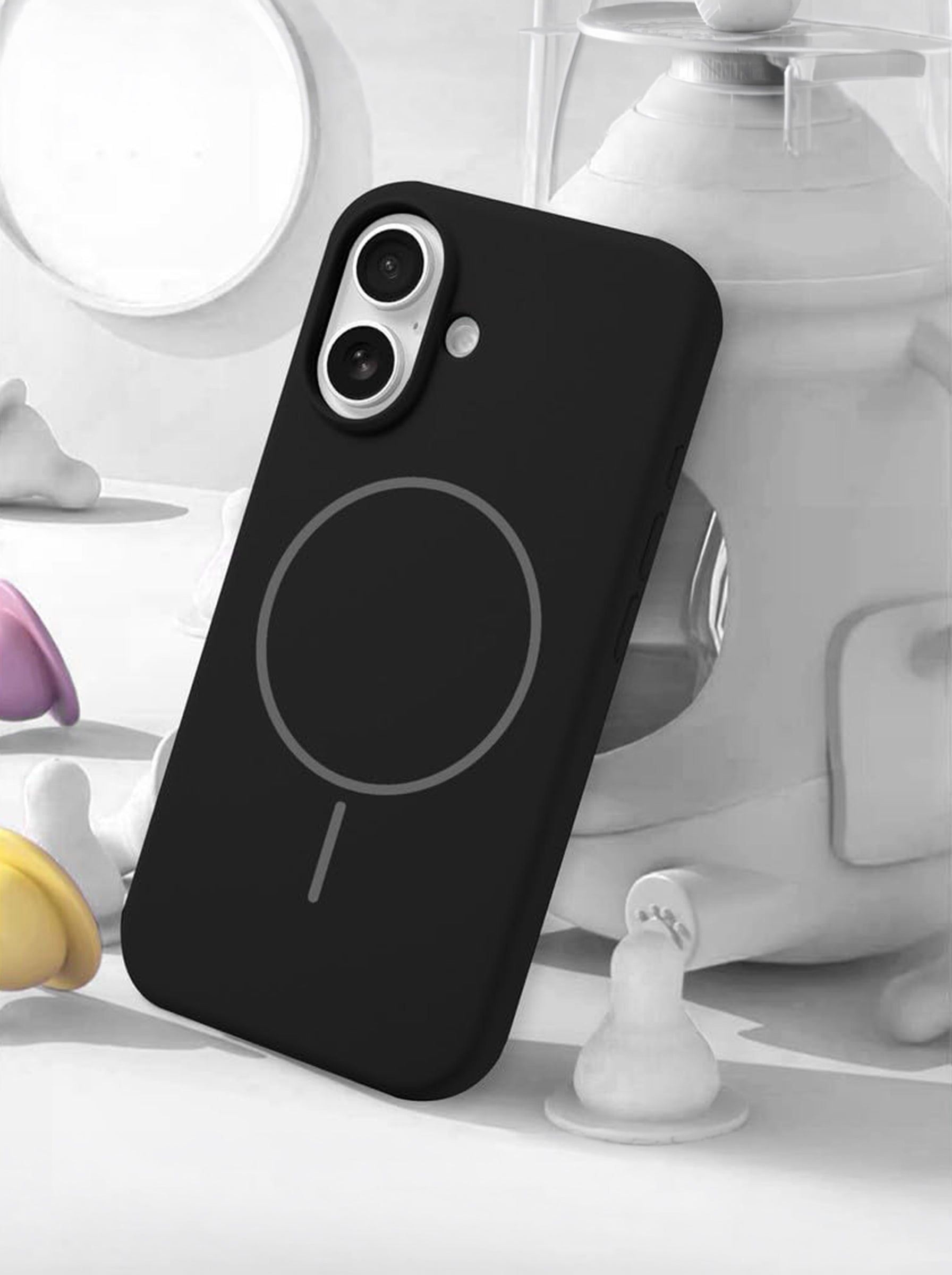 iPhone 17 | Silicone Case With IC Pop-Up | Black