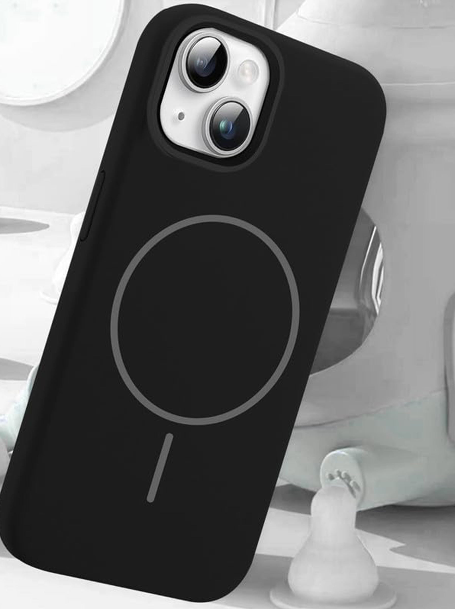 iPhone 15 | Silicone Case With IC Pop-Up | Black