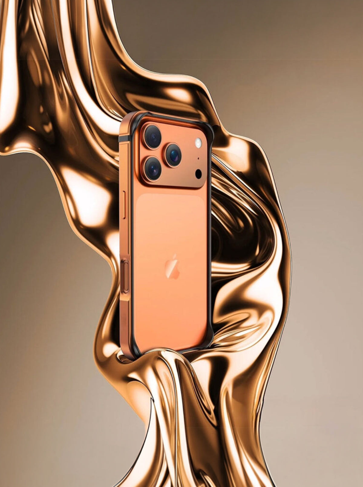 iPhone 17 Pro Max | Side Metal Bumper Case | Orange