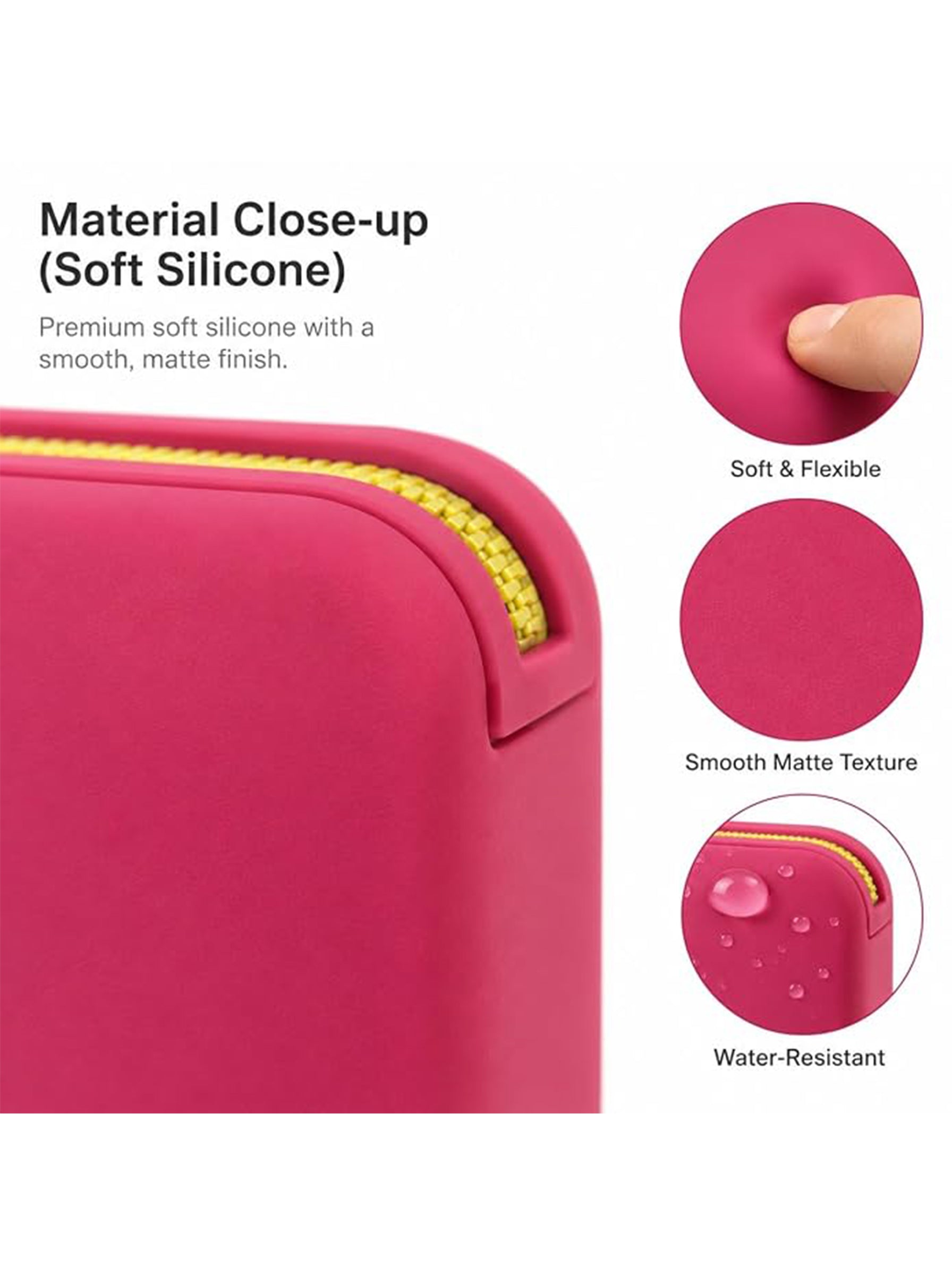 Silicone Mobile Phone Sling Bag for Women & Girls | Cute Cartoon Crossbody Pouch | Adjustable Strap | Mini Travel Bag | Dark Pink