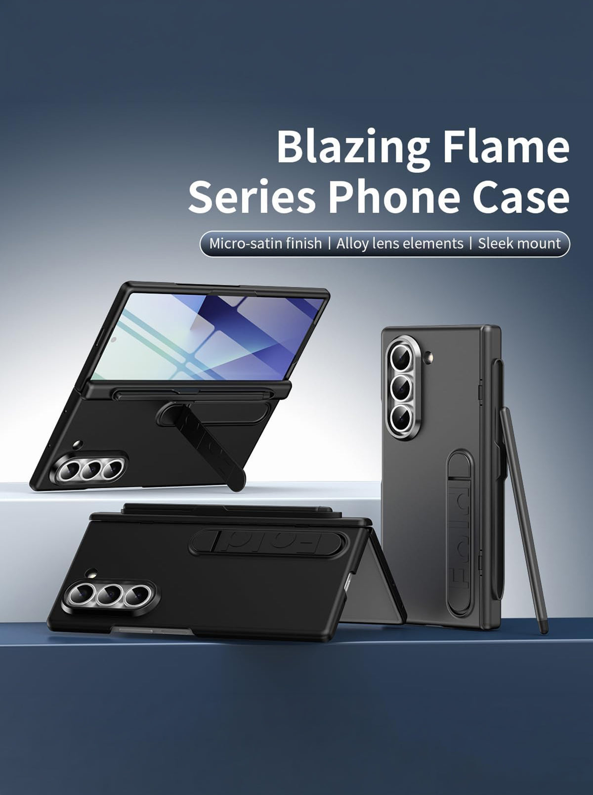 Samsung Galaxy Z Fold 7 | Full Body Protection | Screen Protector | Hinge Protection | Kickstand | Stylus | Black