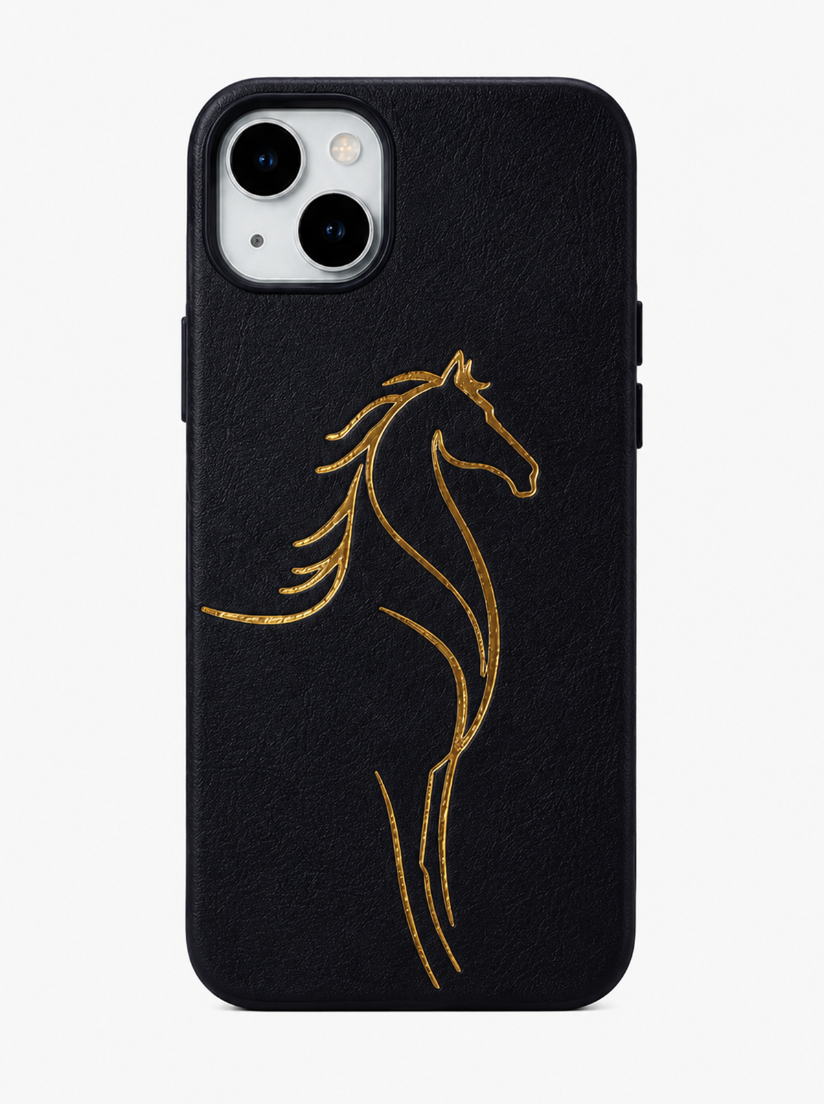 iPhone 13 | Luxury Horse Premium Leather Case with Hidden MagSafe | Black