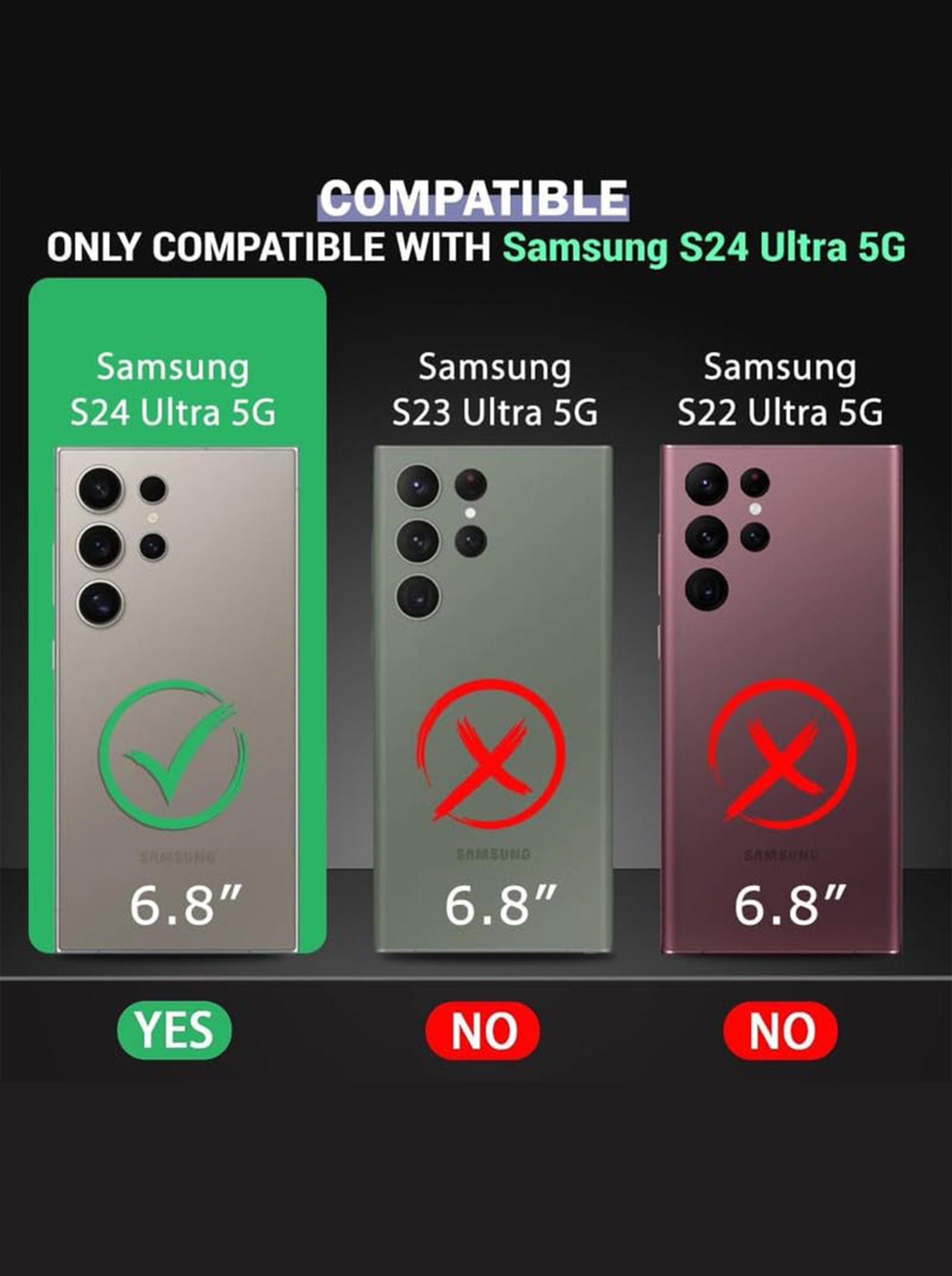 Samsung S24 ULTRA | DROP+ | Portable Kickstand | MagSafe Compatible Magnetic Case | Shockproof Military Grade Protection | BLACK COLOR