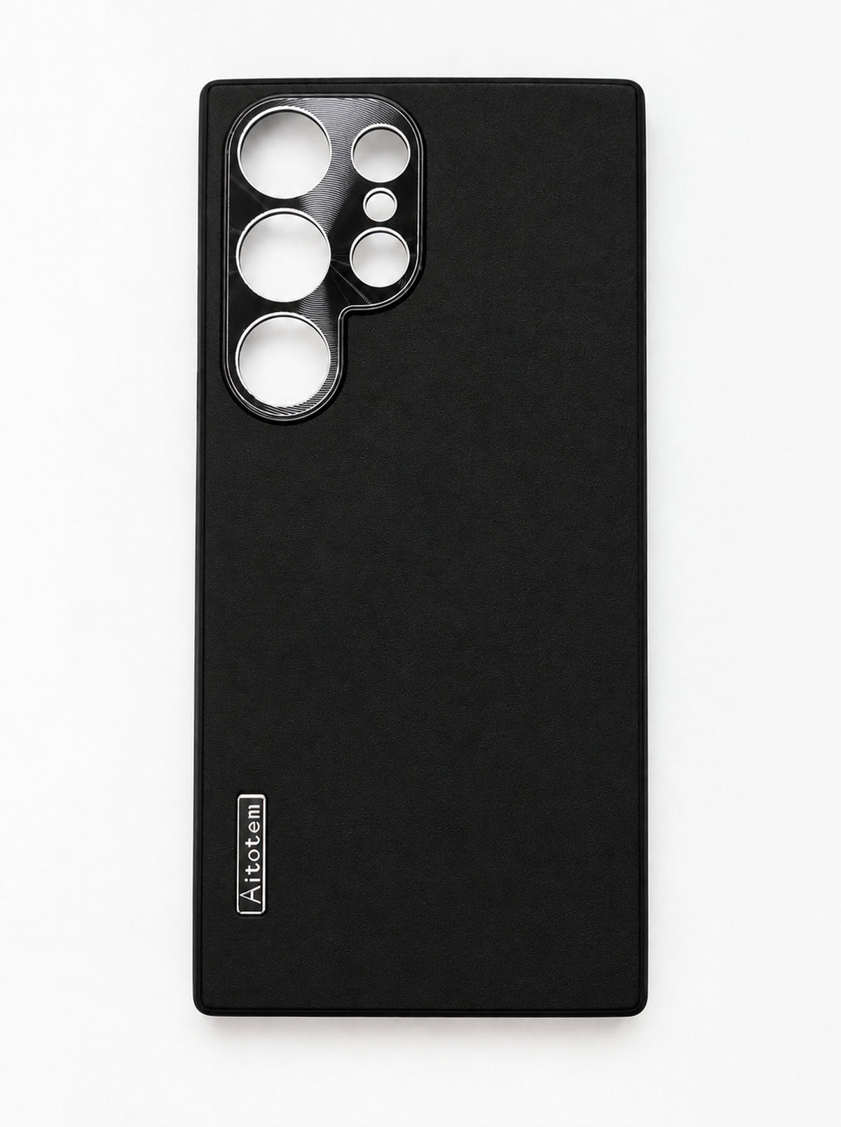 Samsung S24 Ultra | Dual-ton Case | Leather Back | Metal Camera Lens Protection | Black