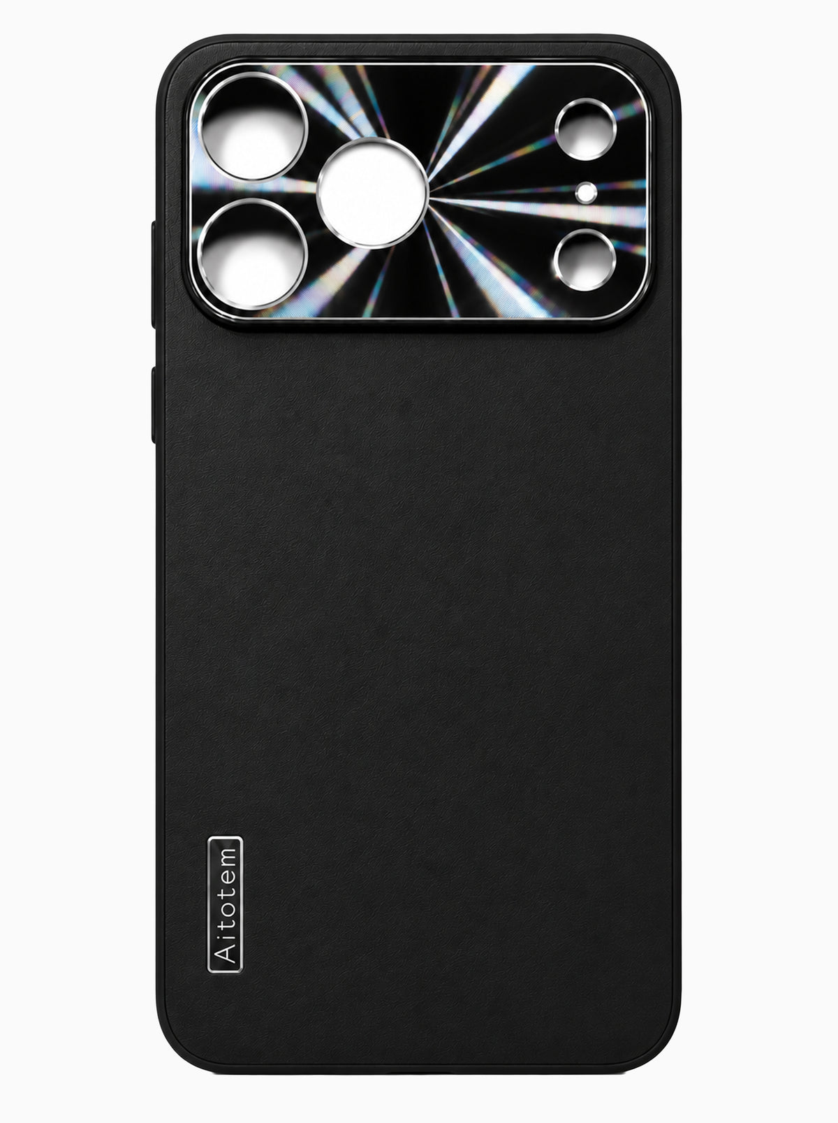 iPhone 17 Pro Max | Dual-ton Case | Leather Back | Metal Camera Lens Protection | Black