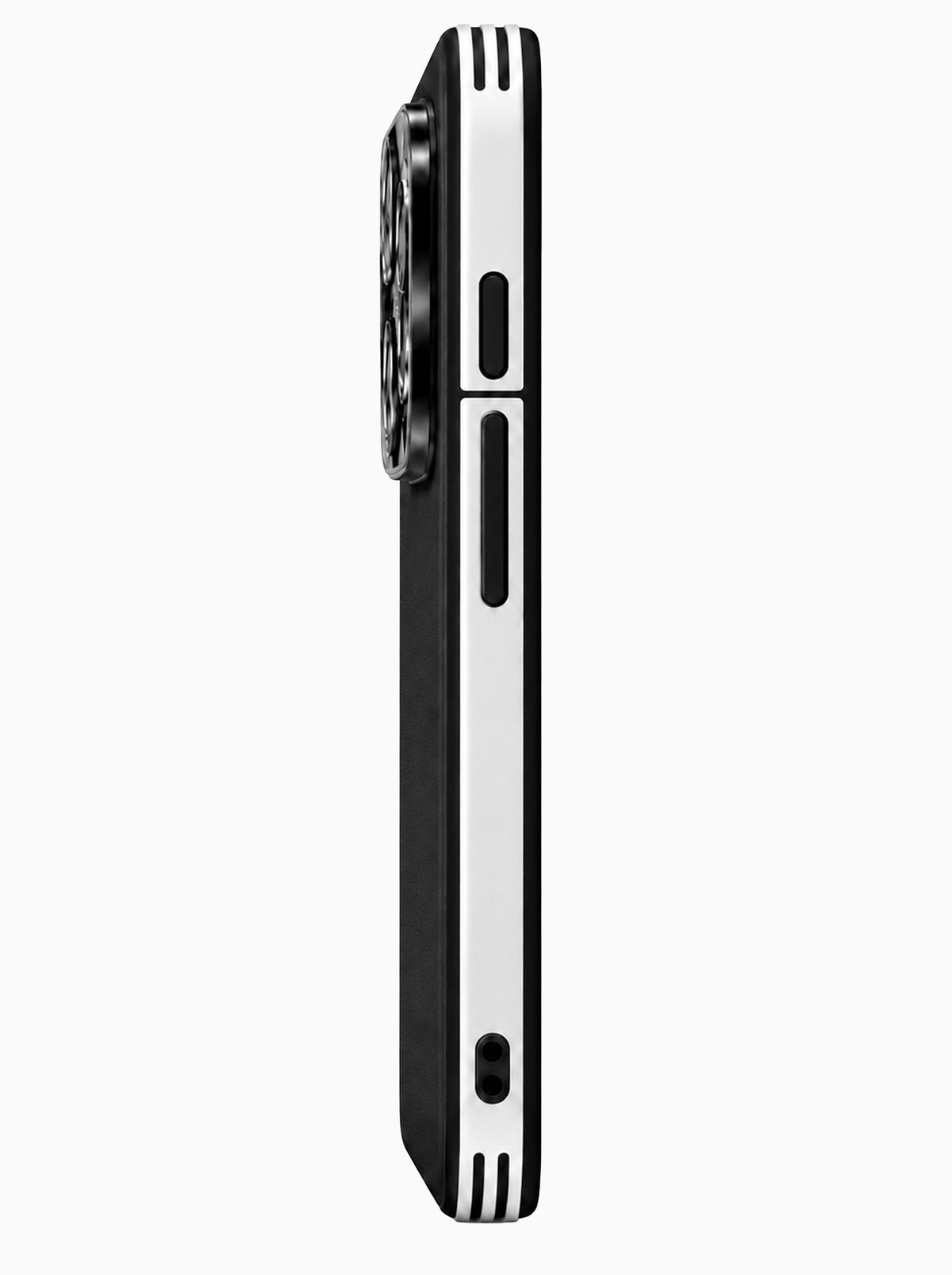 iPhone 17 Pro Max | Dual-ton Case | Leather Back | Metal Camera Lens Protection | Black