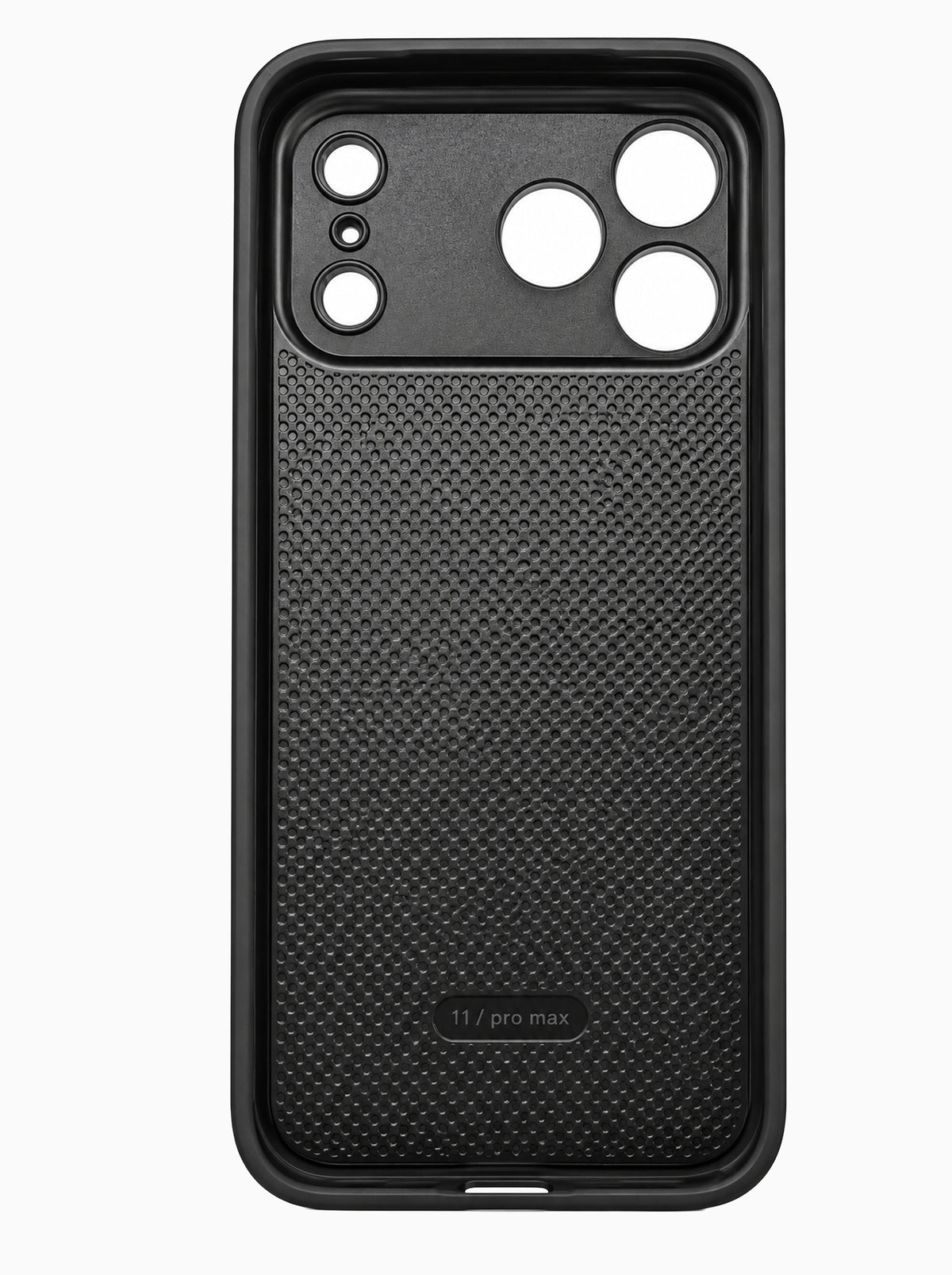 iPhone 17 Pro Max | Dual-ton Case | Leather Back | Metal Camera Lens Protection | Black