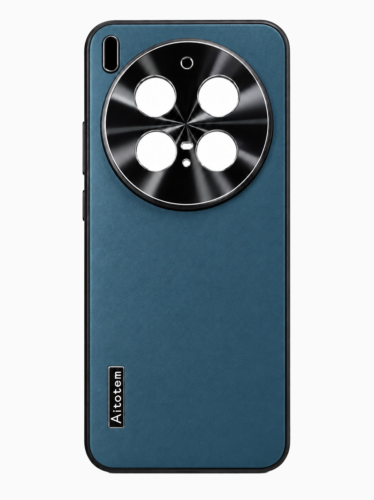 Vivo X300 Pro | Dual-ton Case | Leather Back | Metal Camera Lens Protection | Blue