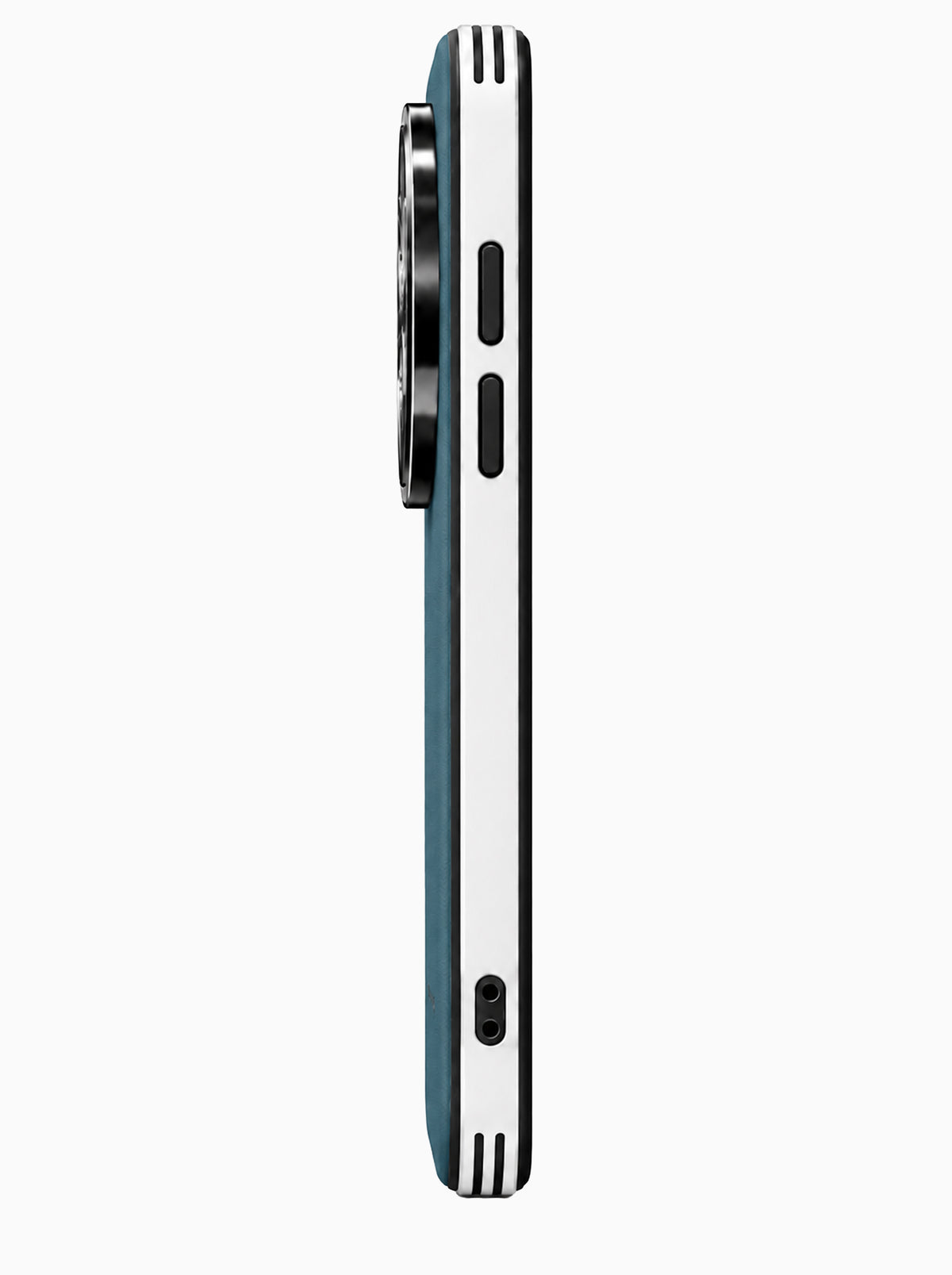 Vivo X300 Pro | Dual-ton Case | Leather Back | Metal Camera Lens Protection | Blue