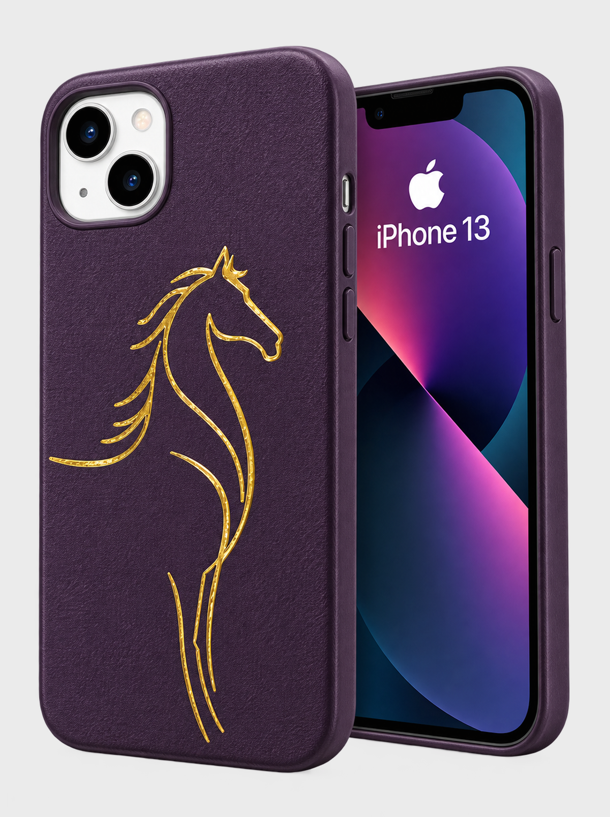 iPhone 13 | Luxury Horse Premium Leather Case with Hidden MagSafe | Brown