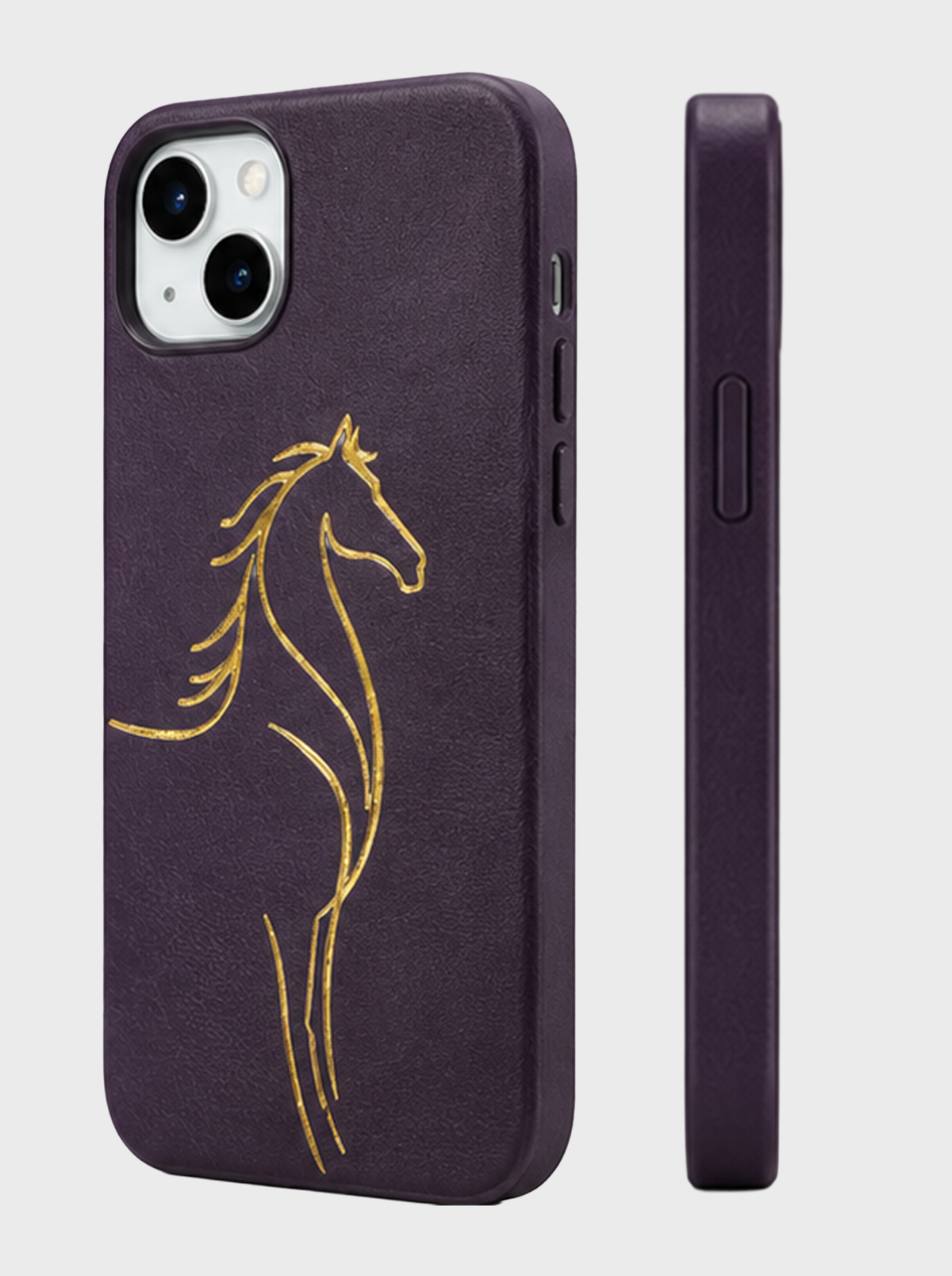 iPhone 14 | Luxury Horse Premium Leather Case with Hidden MagSafe | Brown