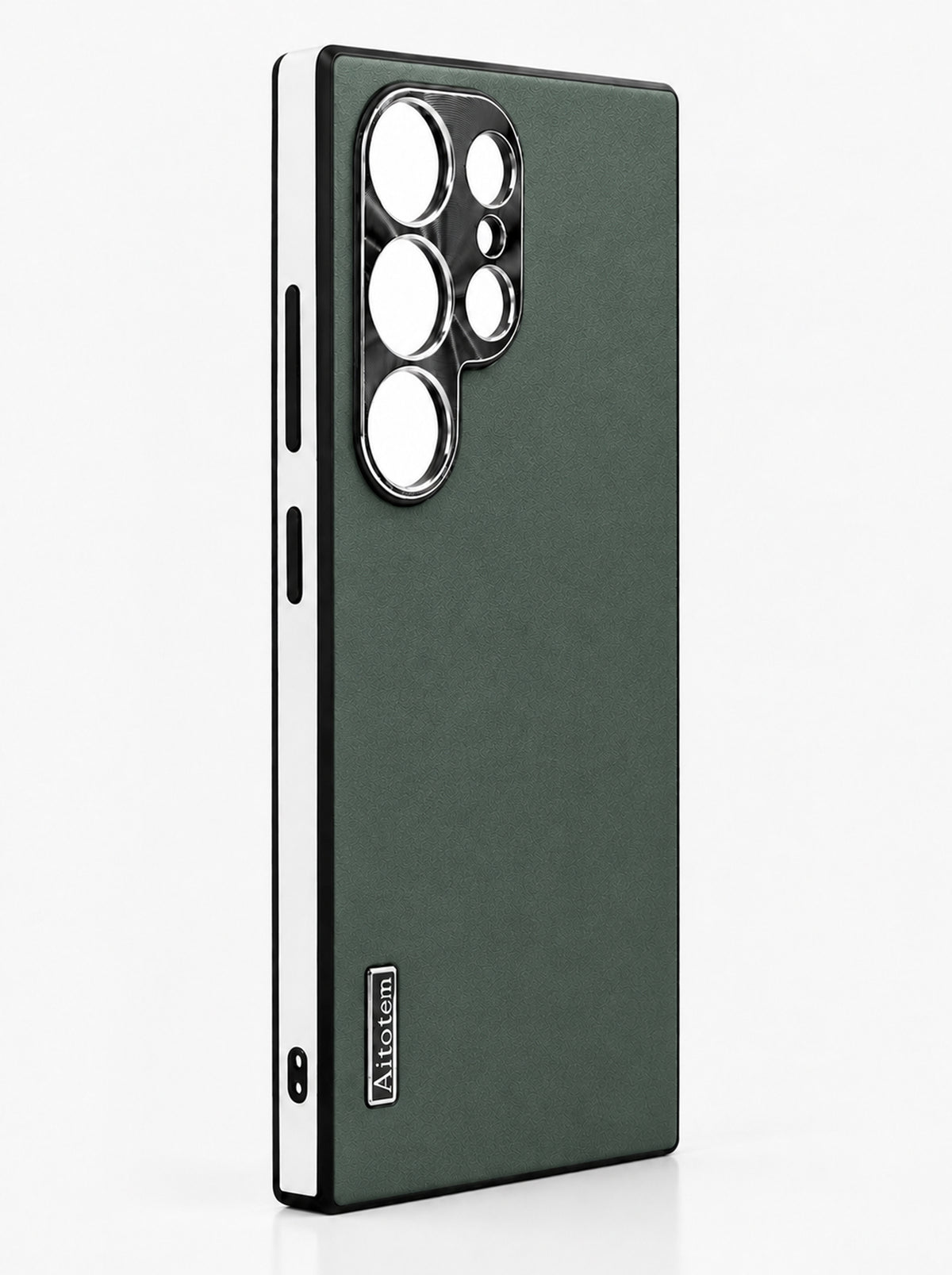 Samsung S24 Ultra | Dual-ton Case | Leather Back | Metal Camera Lens Protection | Sea Green
