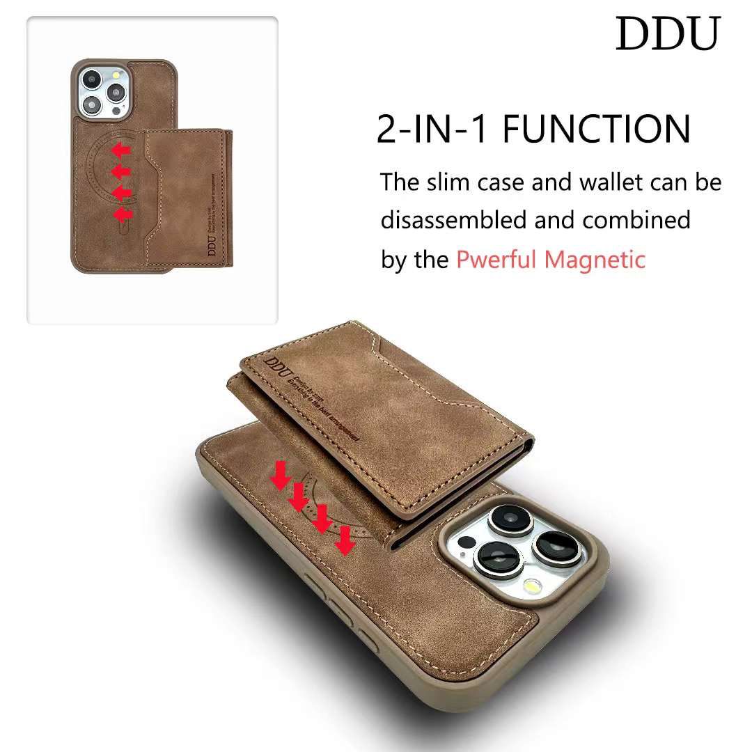 DDU Wallet Case with Wireless Charging for iPhone 17 Pro Max | Blue Color