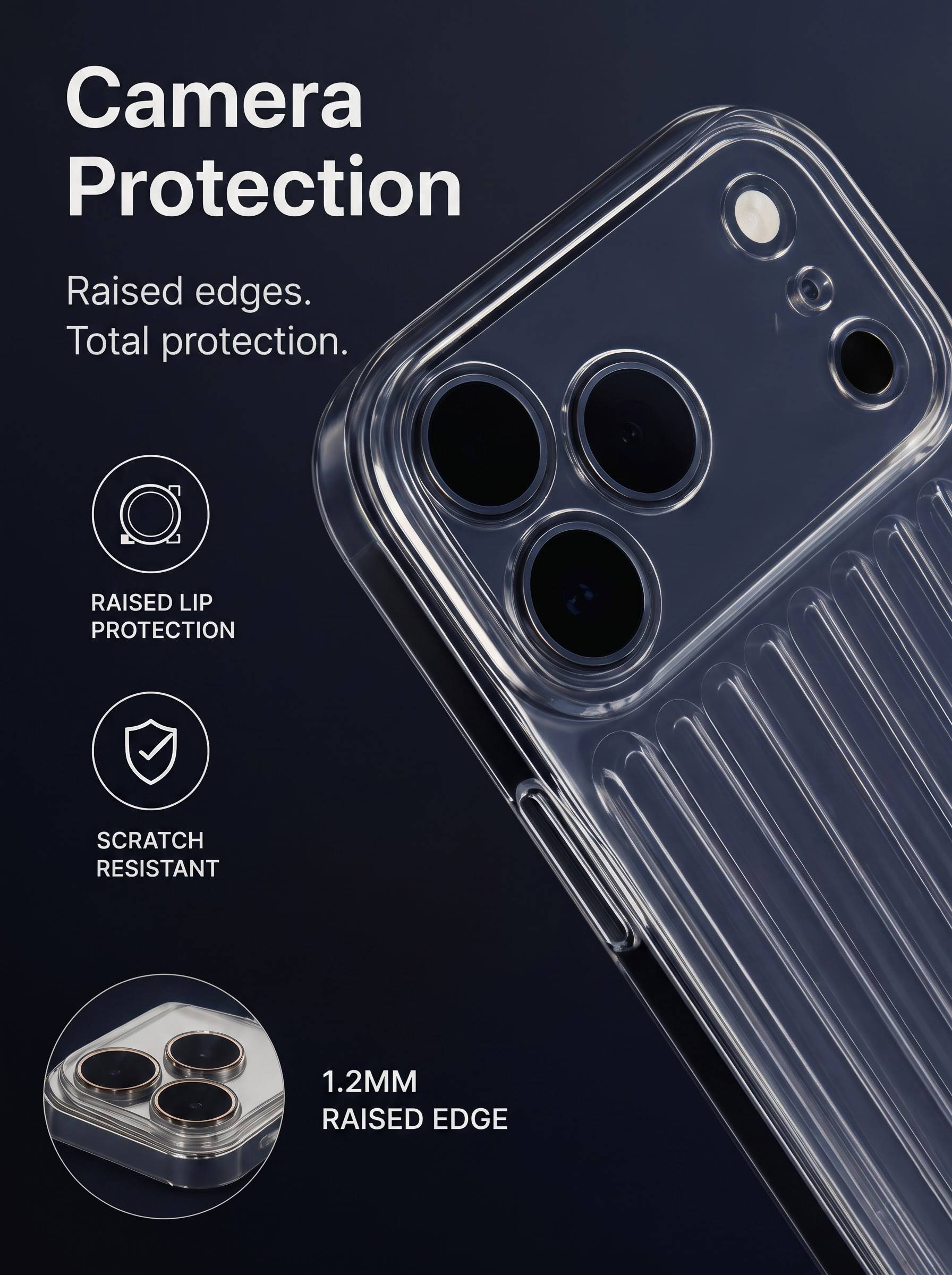 CLEAR STRIP SOFT TPU CASE