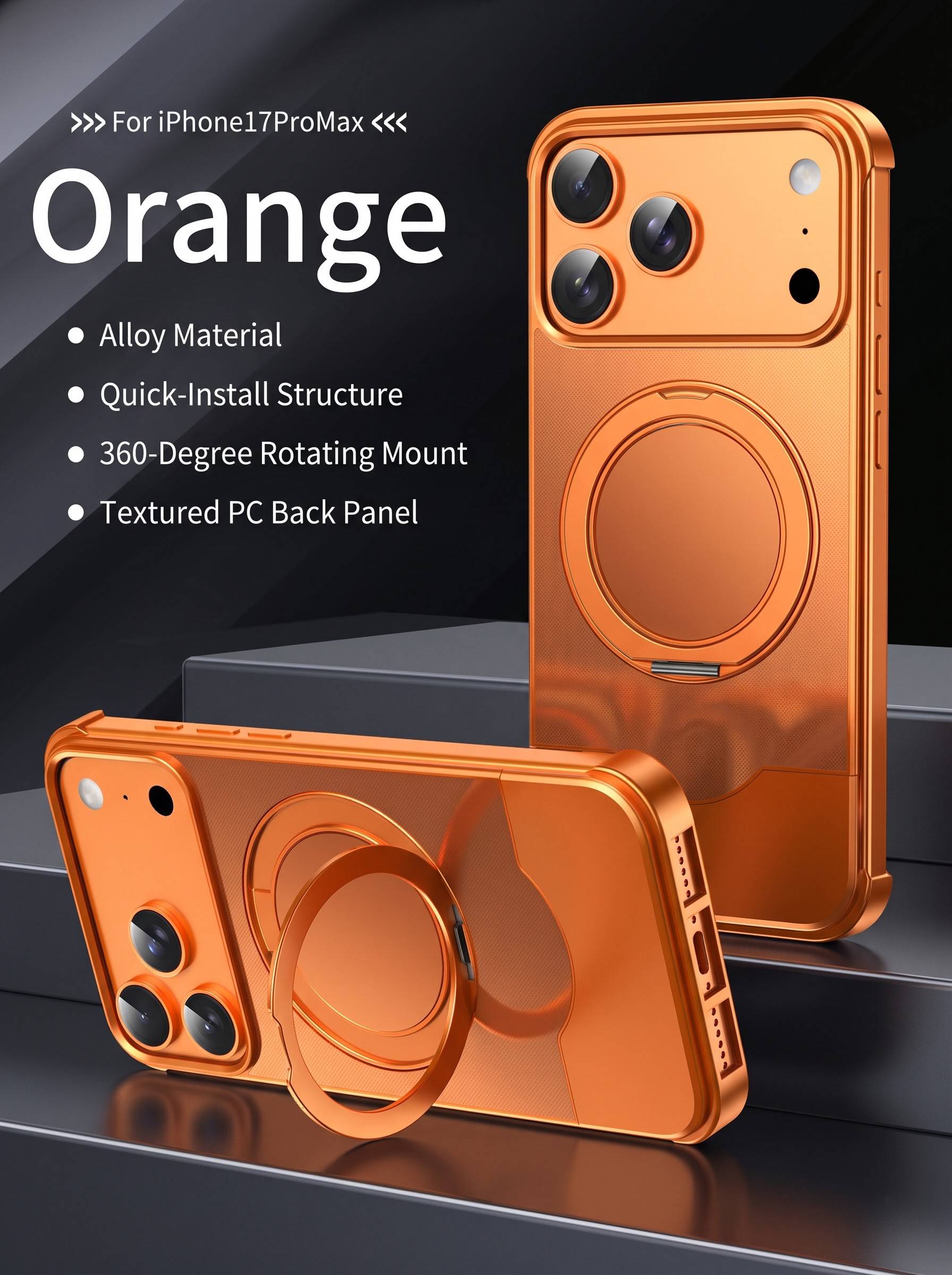 Aluminium metal lock case with 360stand