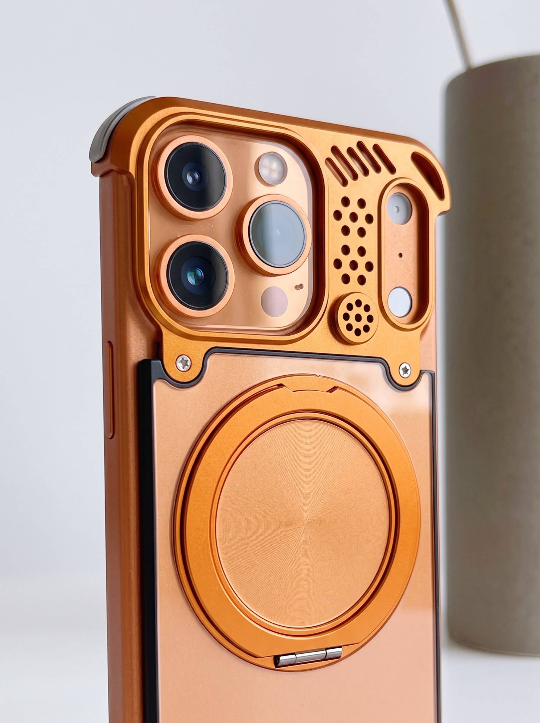 Metal Frameless Rotating Stand Case With Aromatherapy And Magnetic