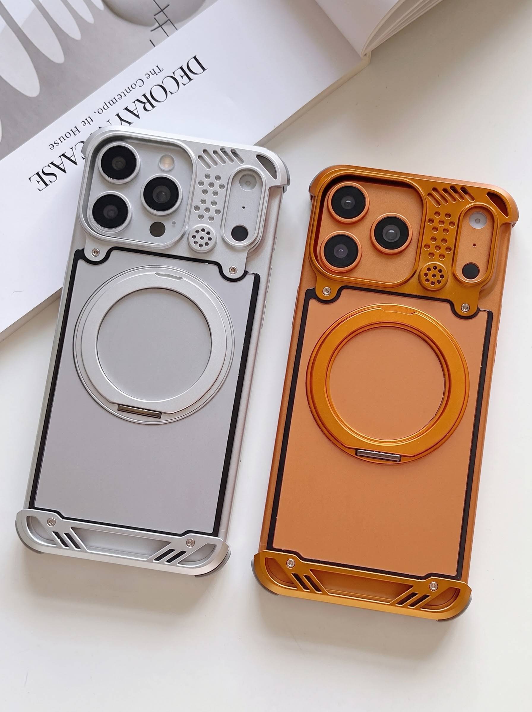 Metal Frameless Rotating Stand Case With Aromatherapy And Magnetic