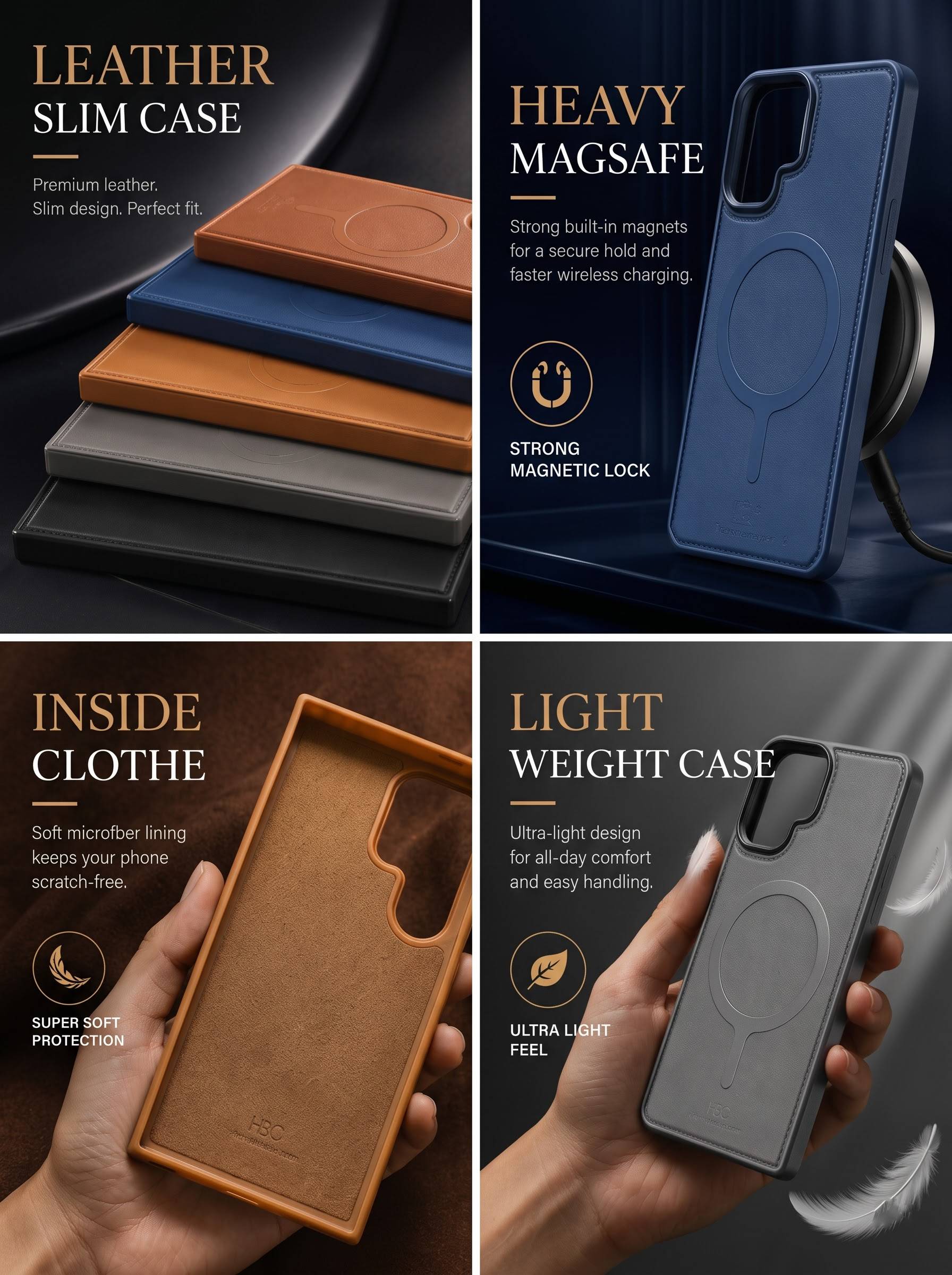 HDD Leather Case With Metal Magsafe
