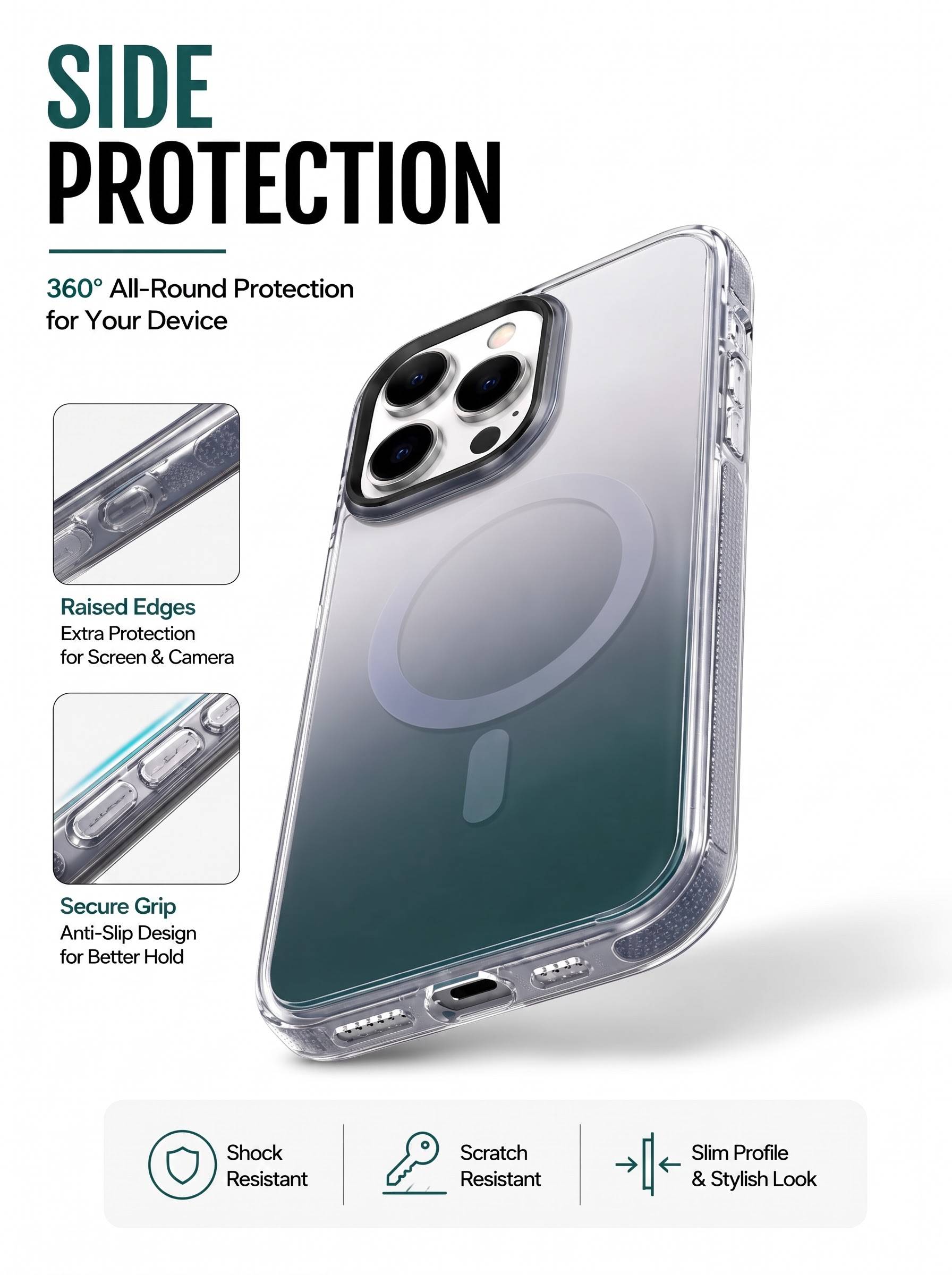 Double Shades Case With Magsafe For Apple iPhone 14 Pro - Green