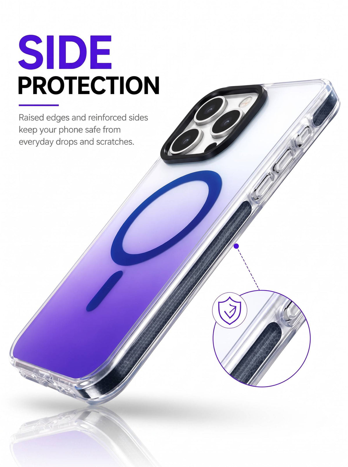 Double Shades Case With Magsafe For Apple iPhone 15 Pro - Purple