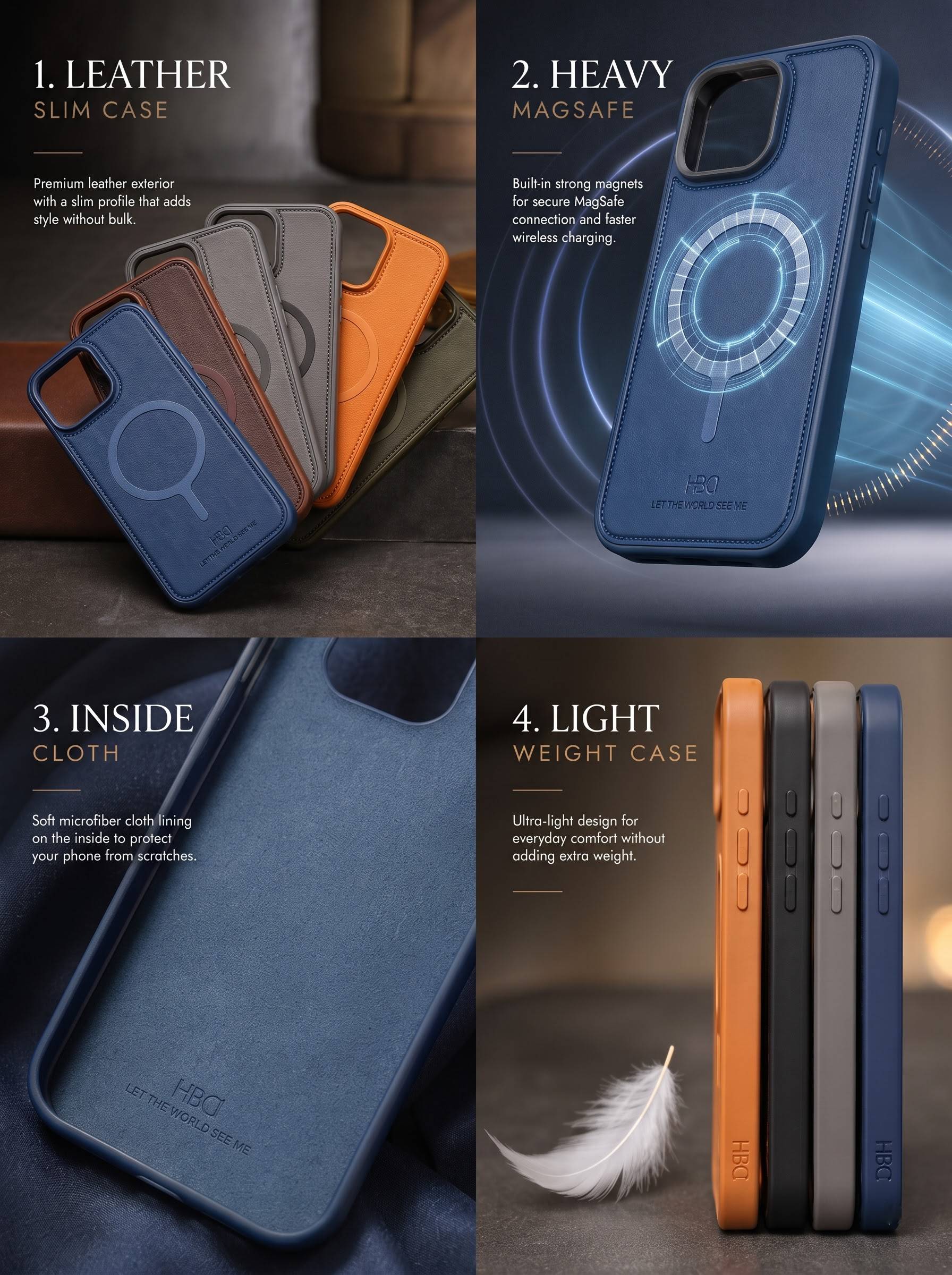 HDD Leather Case With Metal Magasfe