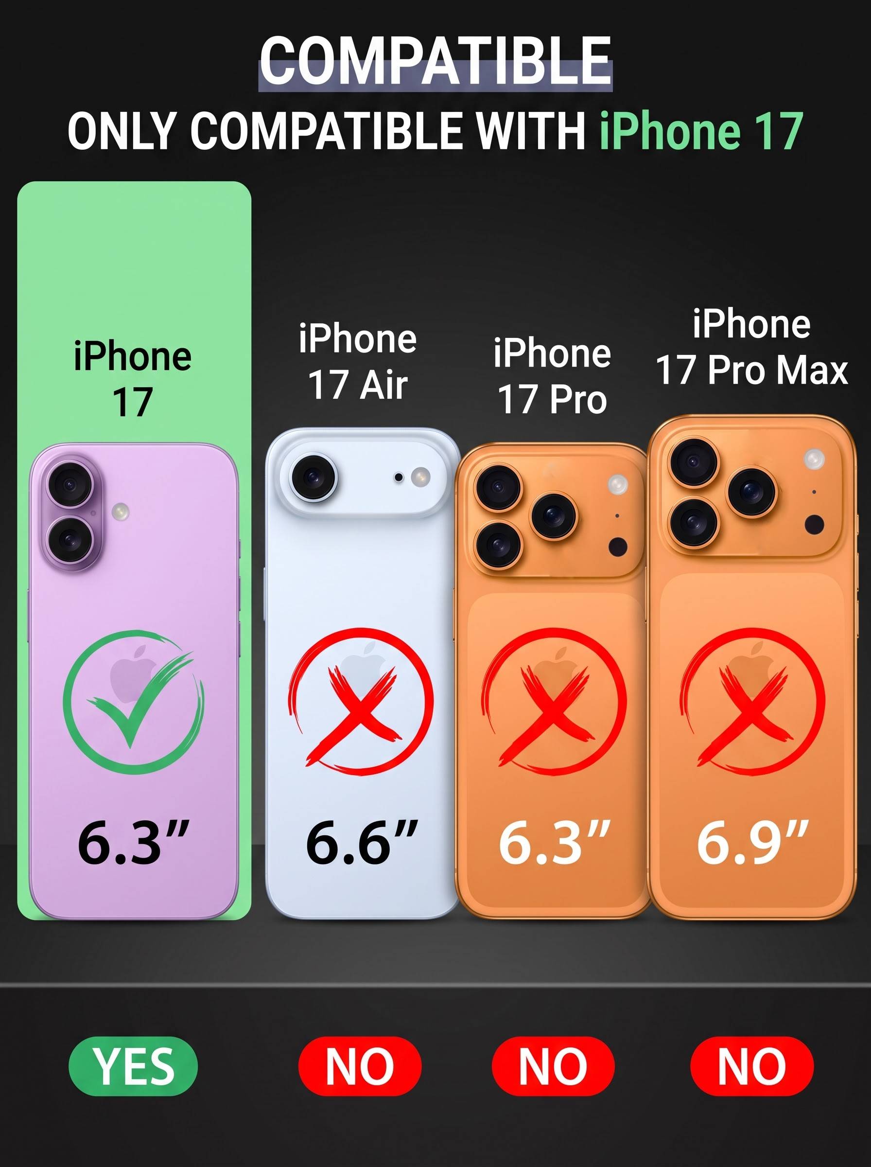 IPHONE 17 | DROP+ | Portable Kickstand | MagSafe Compatible Magnetic Case | Shockproof Military Grade Protection | BLACK COLOR