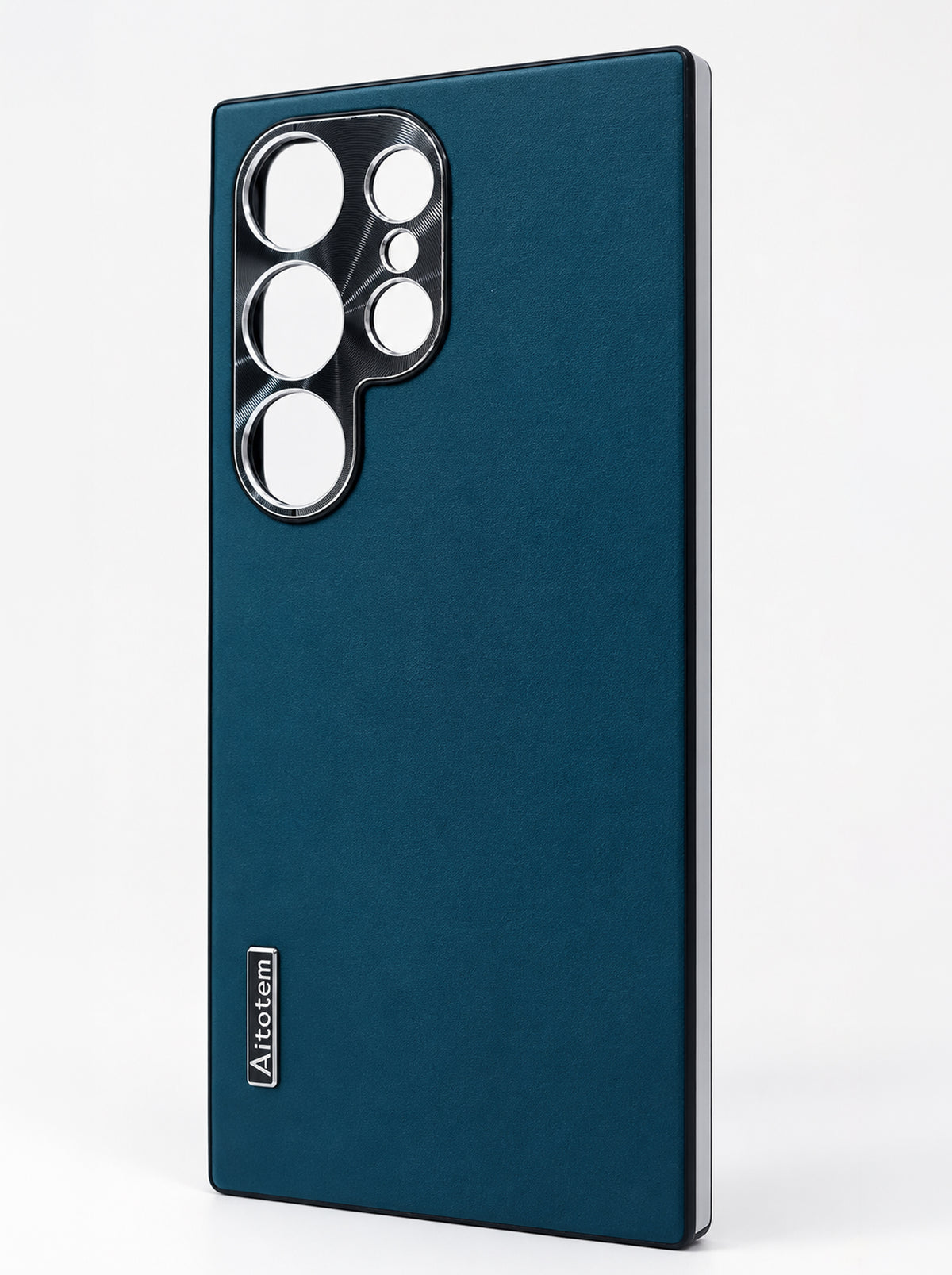 Samsung S24 Ultra | Dual-ton Case | Leather Back | Metal Camera Lens Protection | Navy Blue