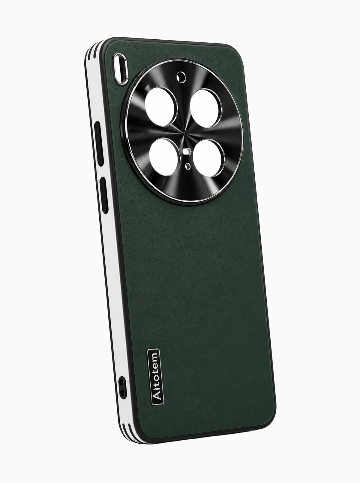 Vivo X300 Pro | Dual-ton Case | Leather Back | Metal Camera Lens Protection | Green