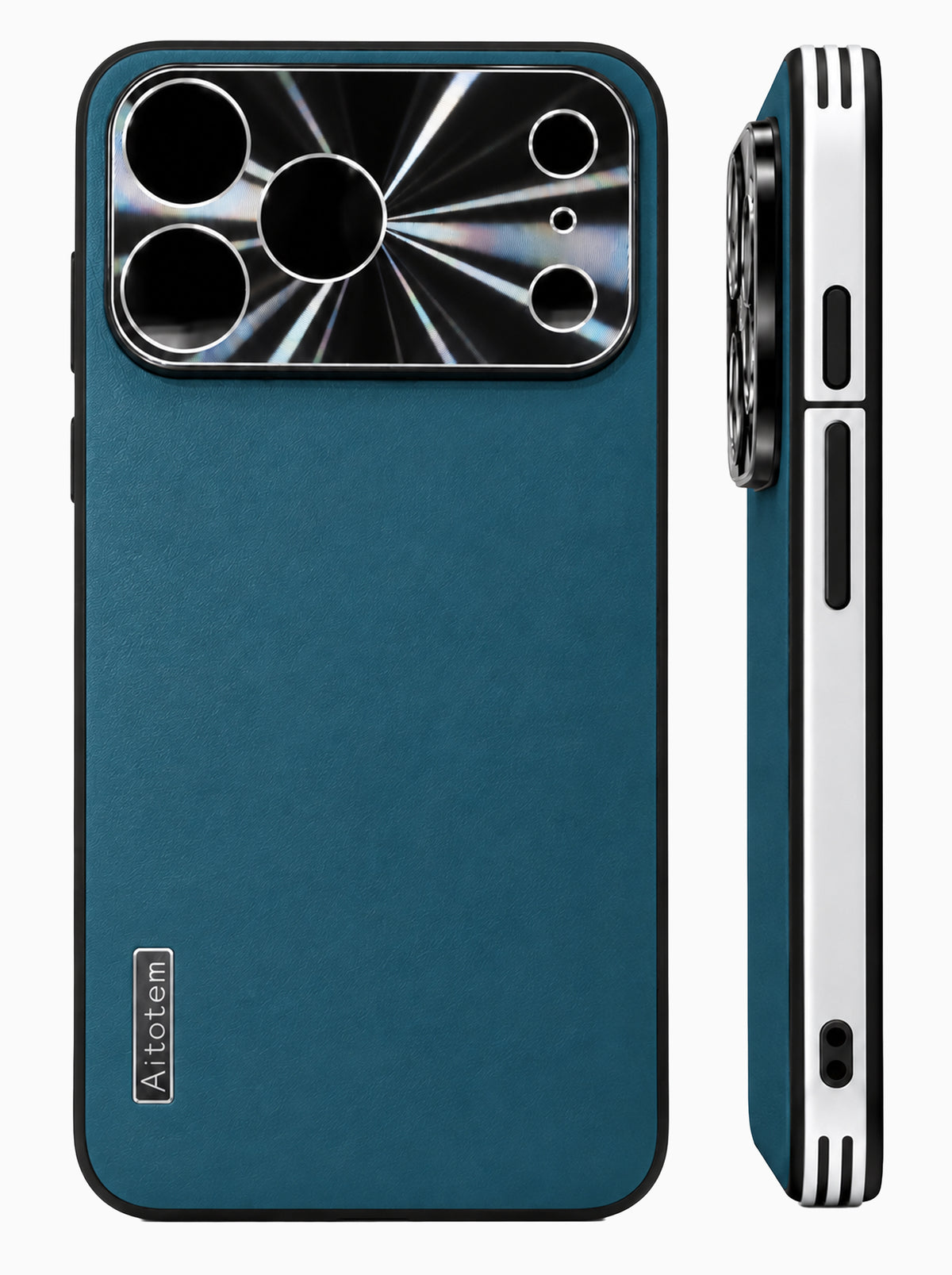 iPhone 17 Pro Max | Dual-ton Case | Leather Back | Metal Camera Lens Protection | Green