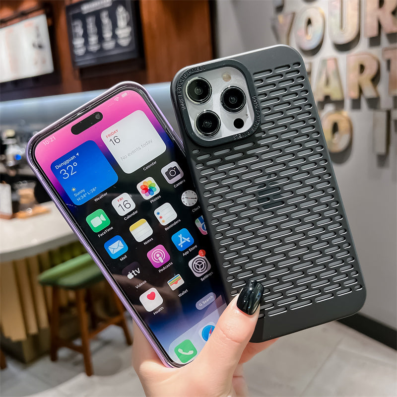 Hollow Out Plating PC Phone case