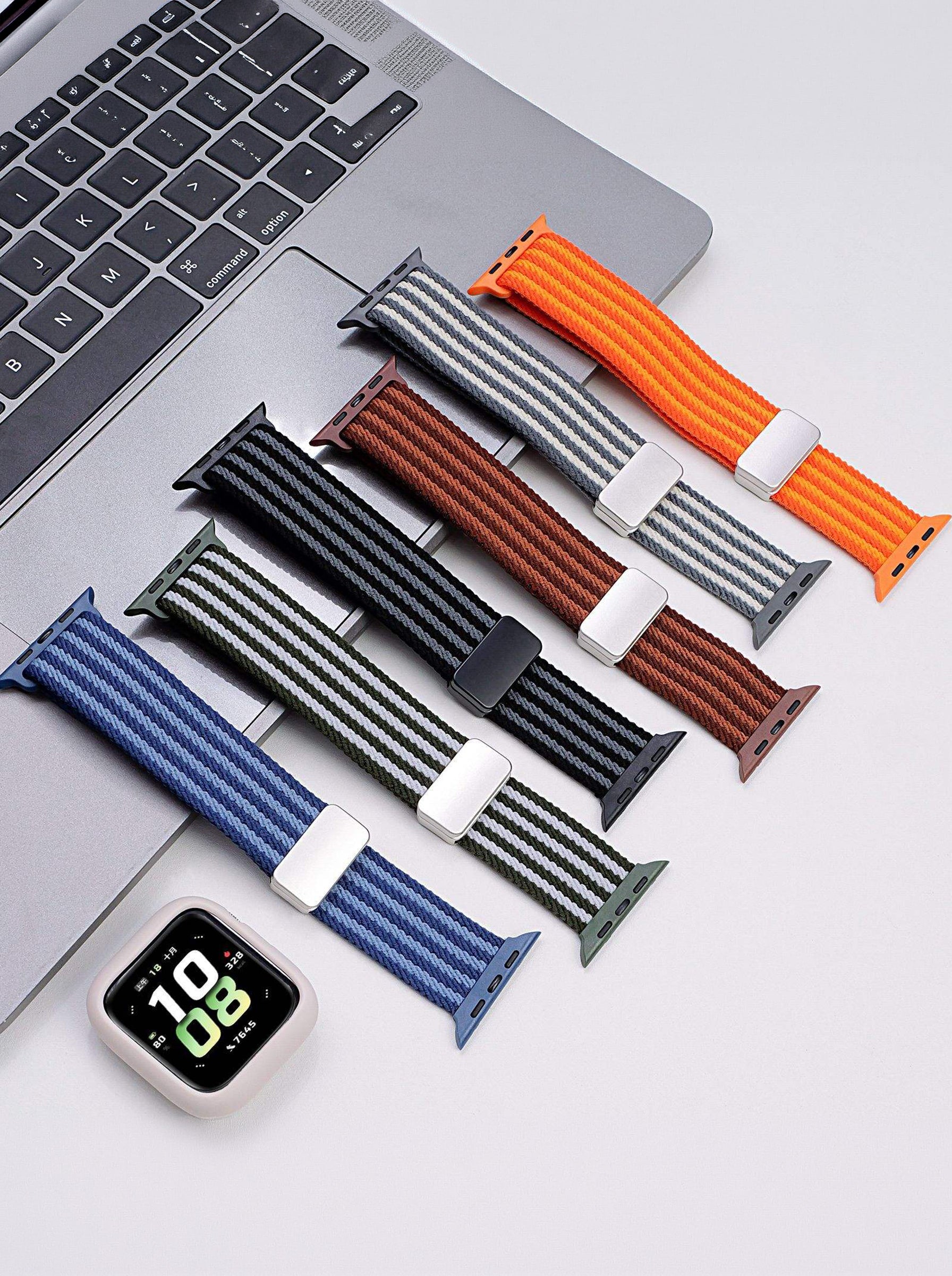 Braided Nylon Strap with Magnetic Clasp for Apple Watch Series 11 10 9 8 7 6 5 4 (42/44/45/46/49mm)