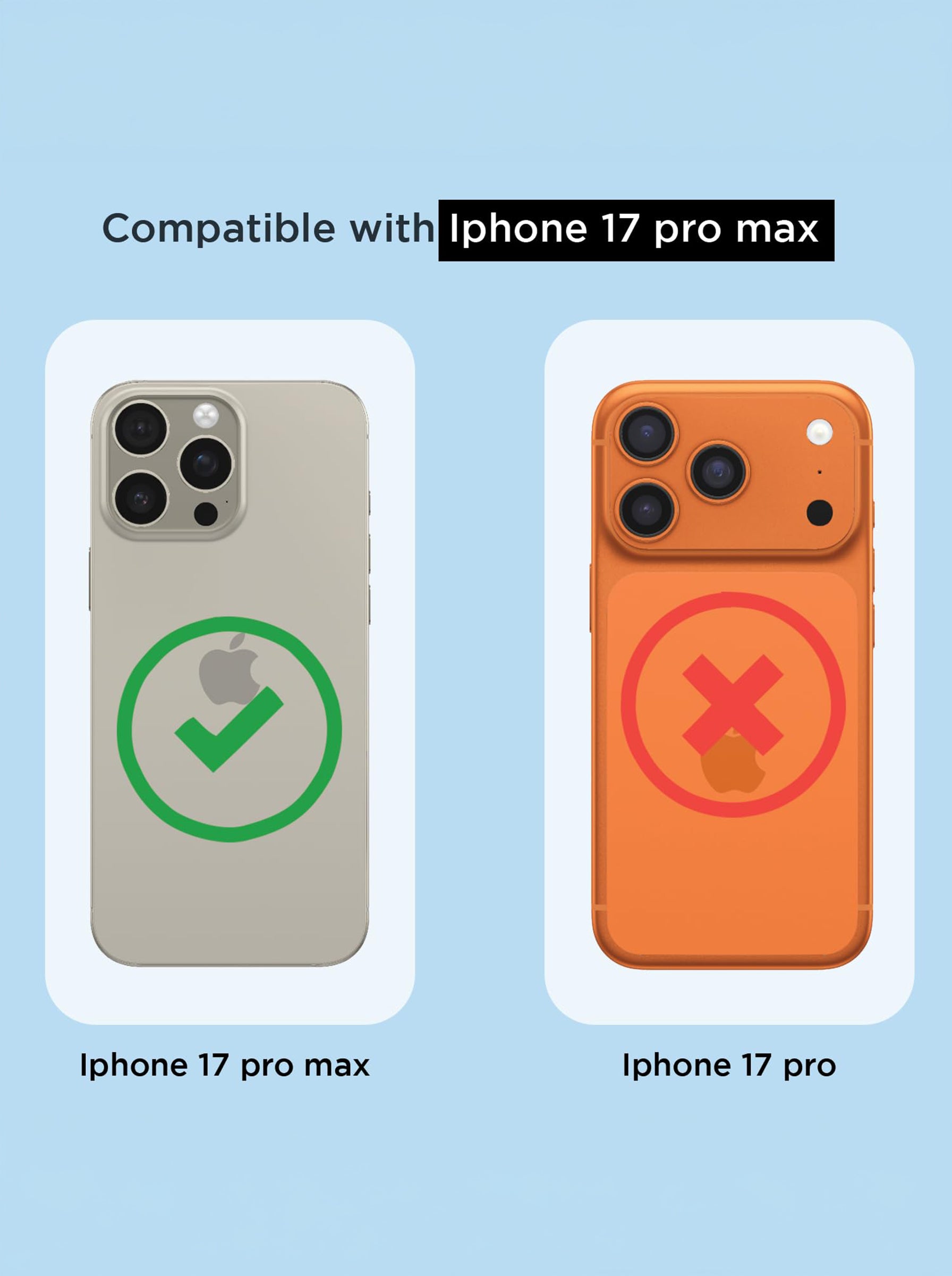 iPhone 17 Pro Max | PC + TPU | Clear Transparent | 360 Edges Protection | Phone Bumper Case (Transparent)