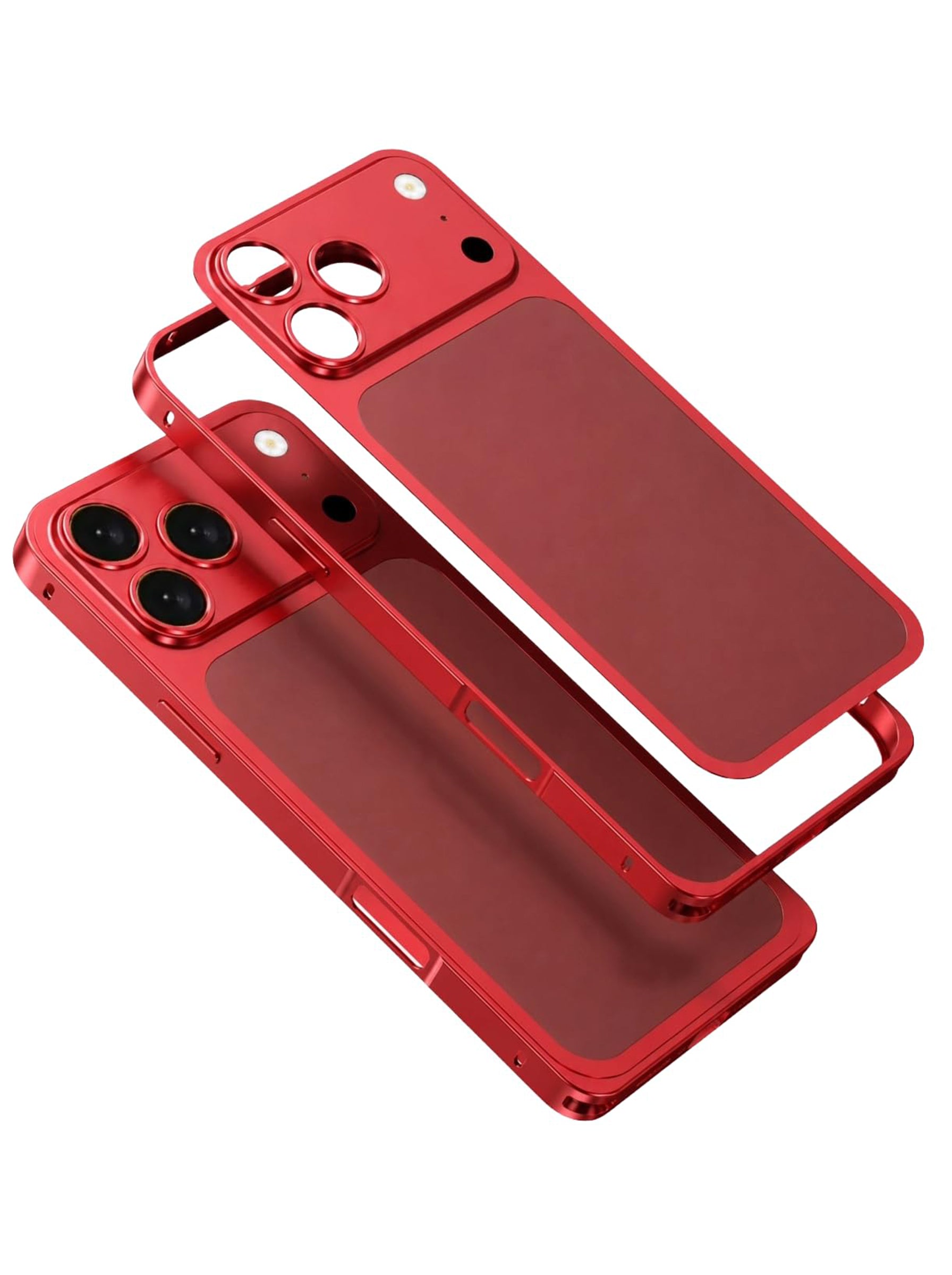 iPhone 16 Pro to iPhone 18 Pro | Converter Kit | Premium Aluminum Back Plate & Metal Side Frame | Peel & Stick Installation | Cherry Color