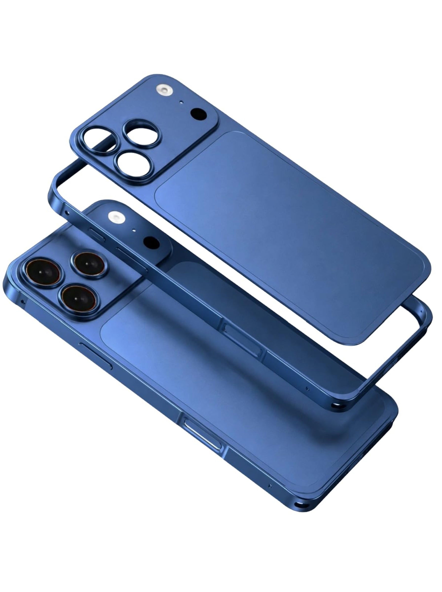 iPhone 16 Pro to iPhone 17 Pro | Converter Kit | Premium Aluminum Back Plate & Metal Side Frame | Peel & Stick Installation | Blue Color