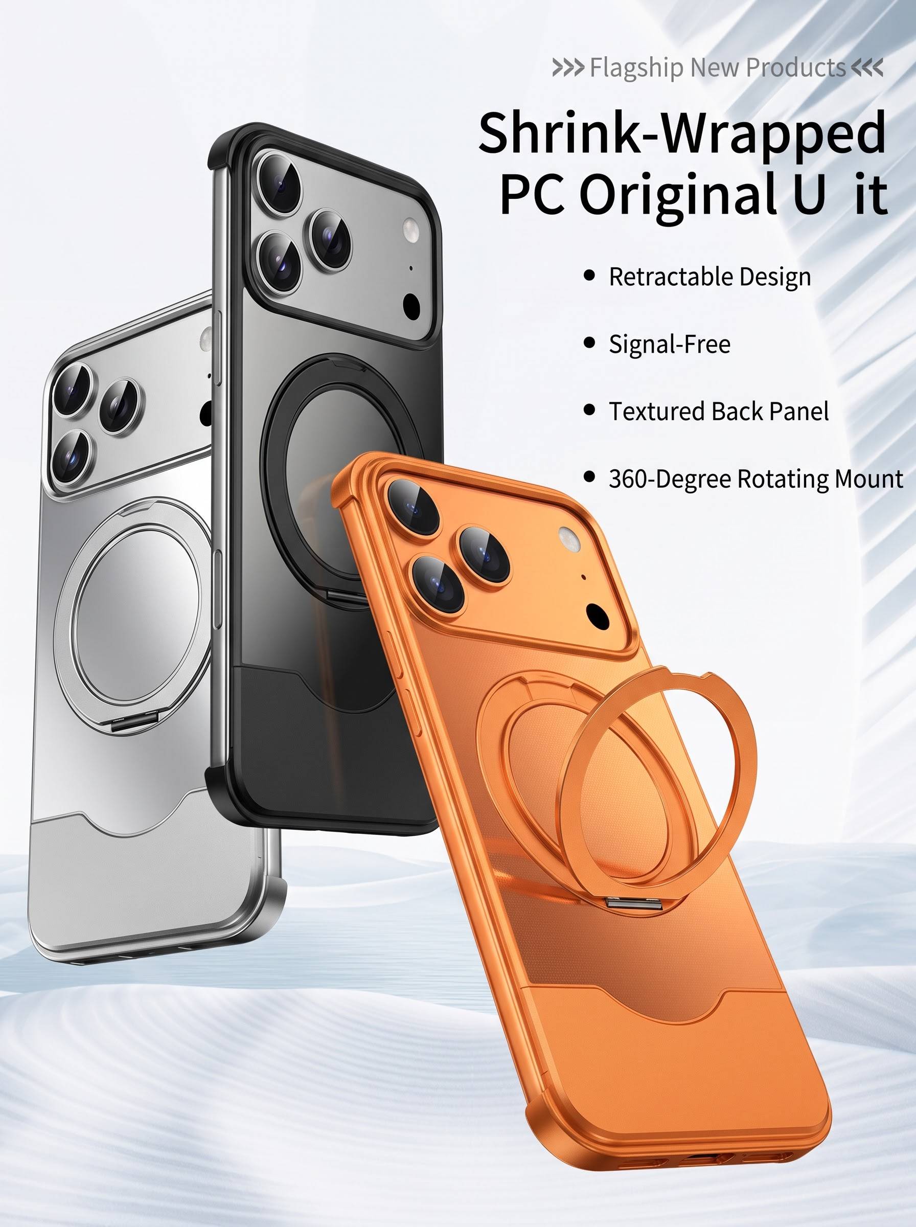Aluminium metal lock case with 360stand
