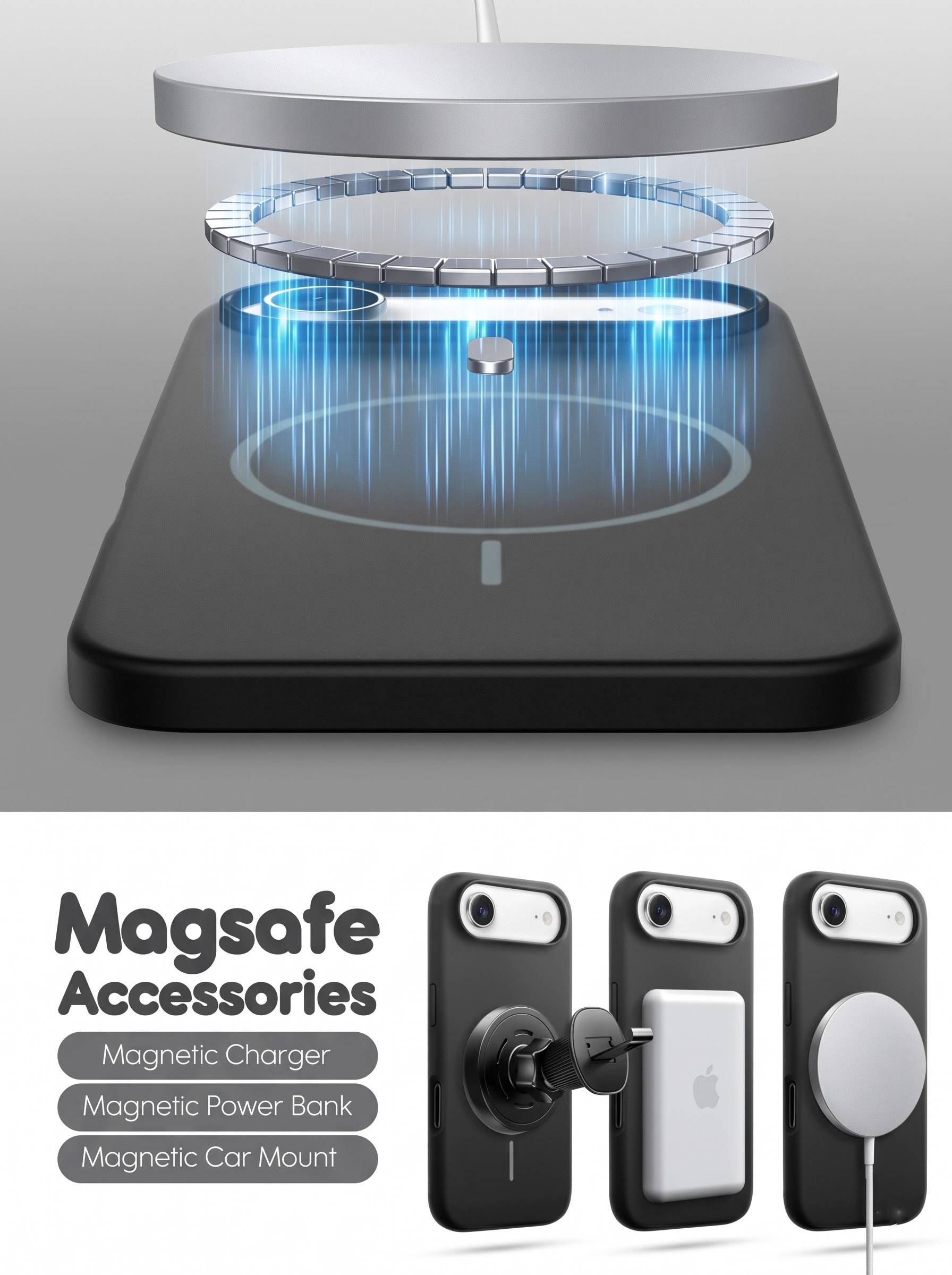 iPhone 17 Air Silicone Case With IC Working