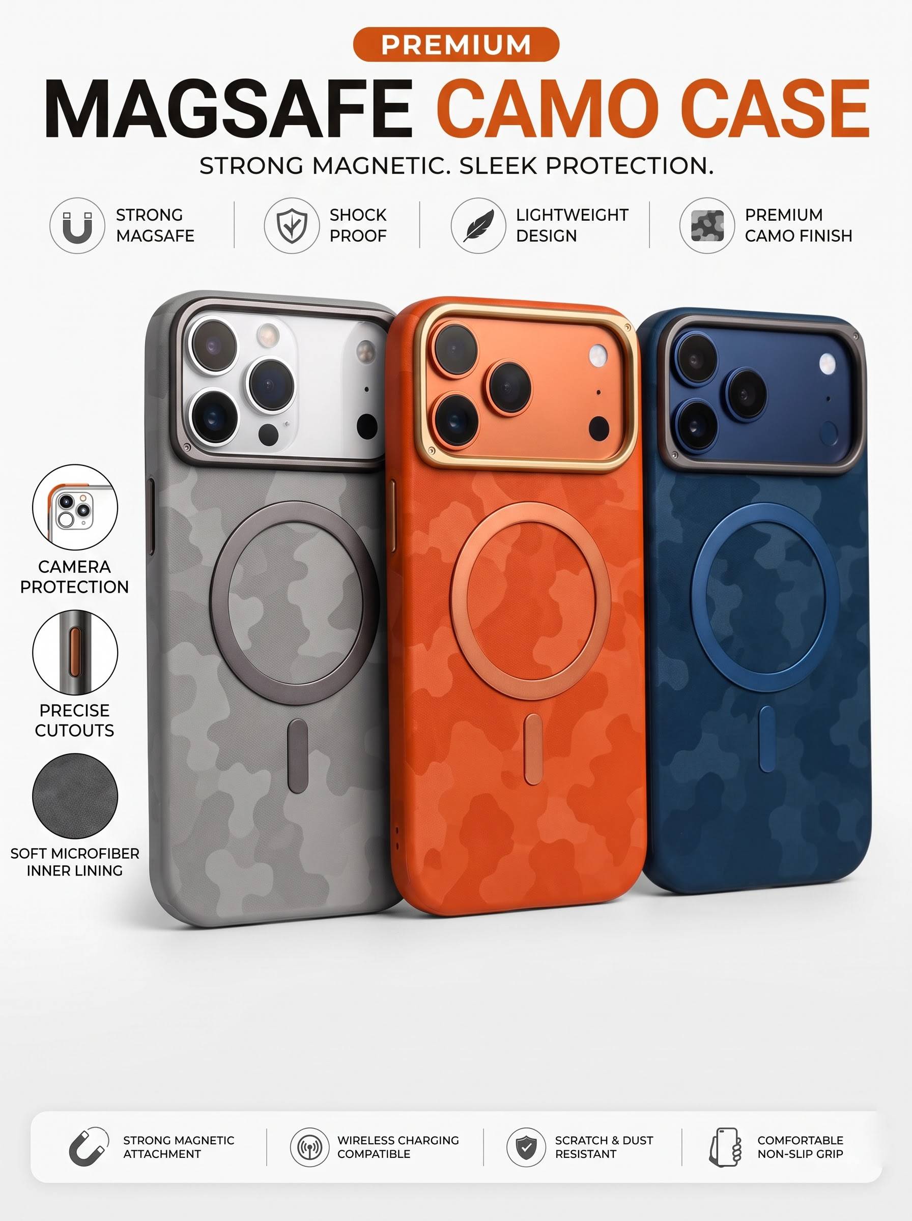 Army Leather Case For iPhone