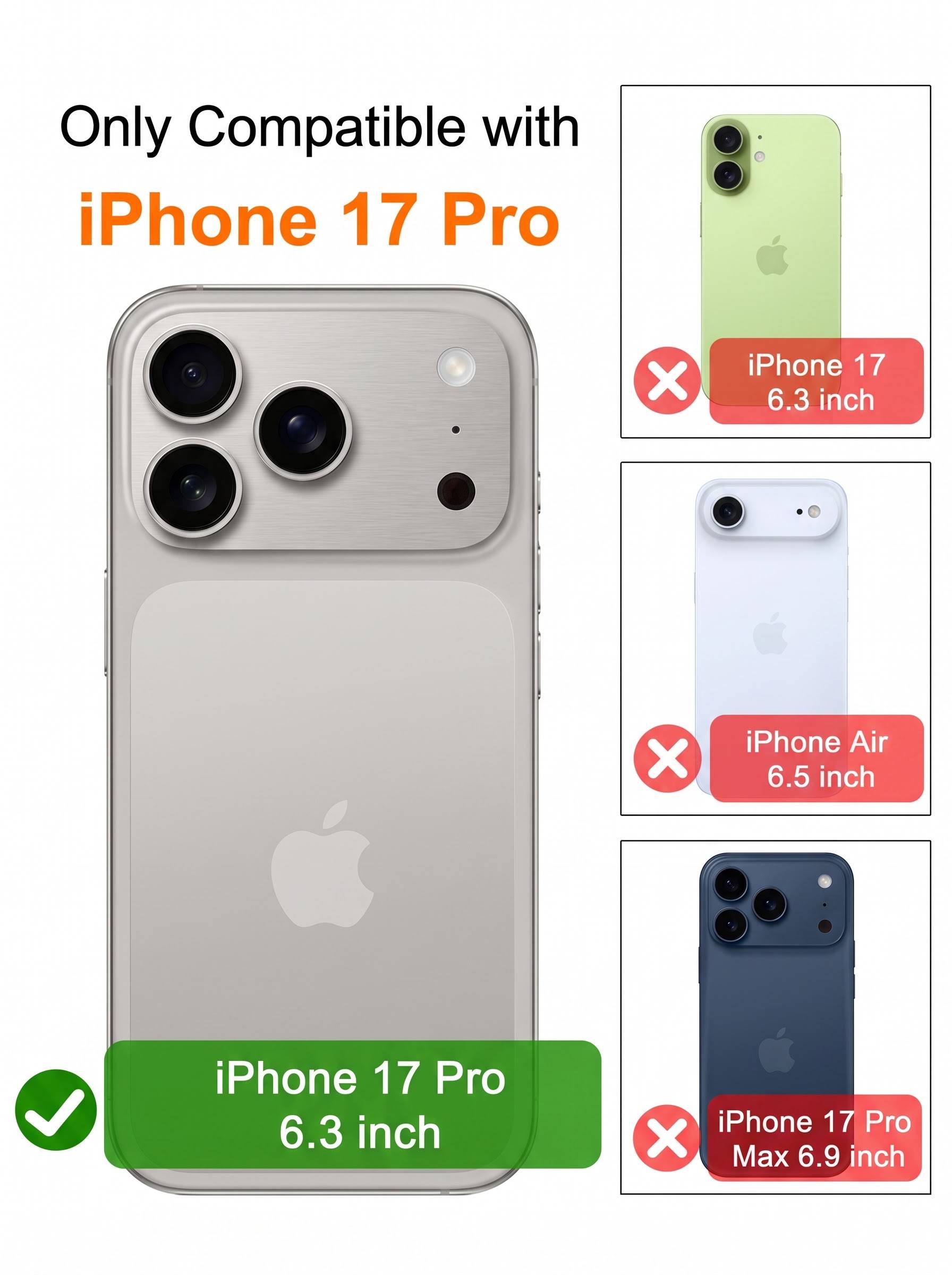 IPHONE 17 PRO | HOLLOW METAL CASE | RAISED EDGE PROTECTION | ORANGE COLOR