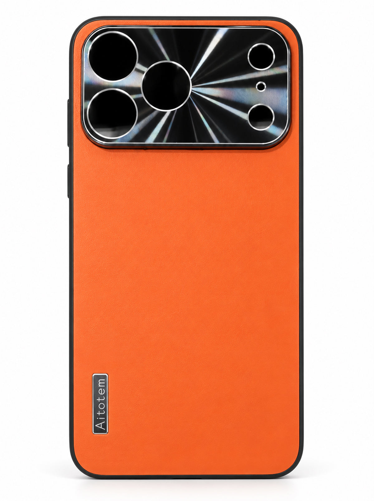 iPhone 17 Pro Max | Dual-ton Case | Leather Back | Metal Camera Lens Protection | Orange