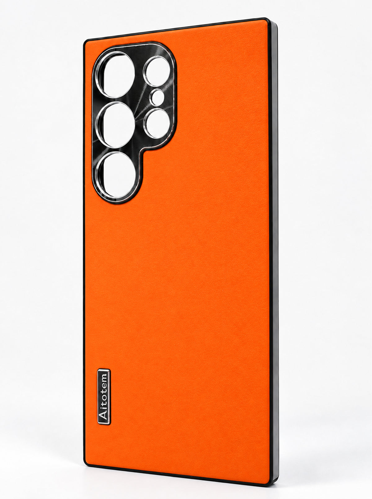 Samsung S24 Ultra | Dual-ton Case | Leather Back | Metal Camera Lens Protection | Orange