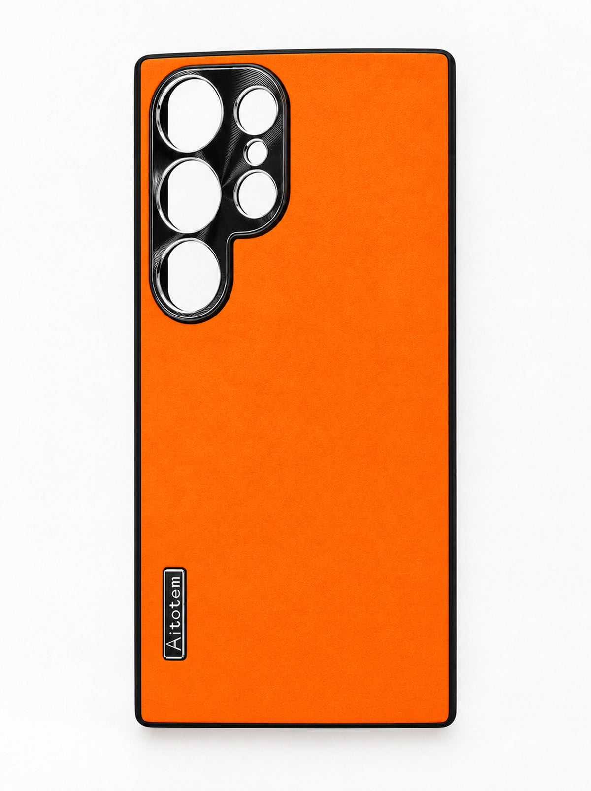 Samsung S24 Ultra | Dual-ton Case | Leather Back | Metal Camera Lens Protection | Orange