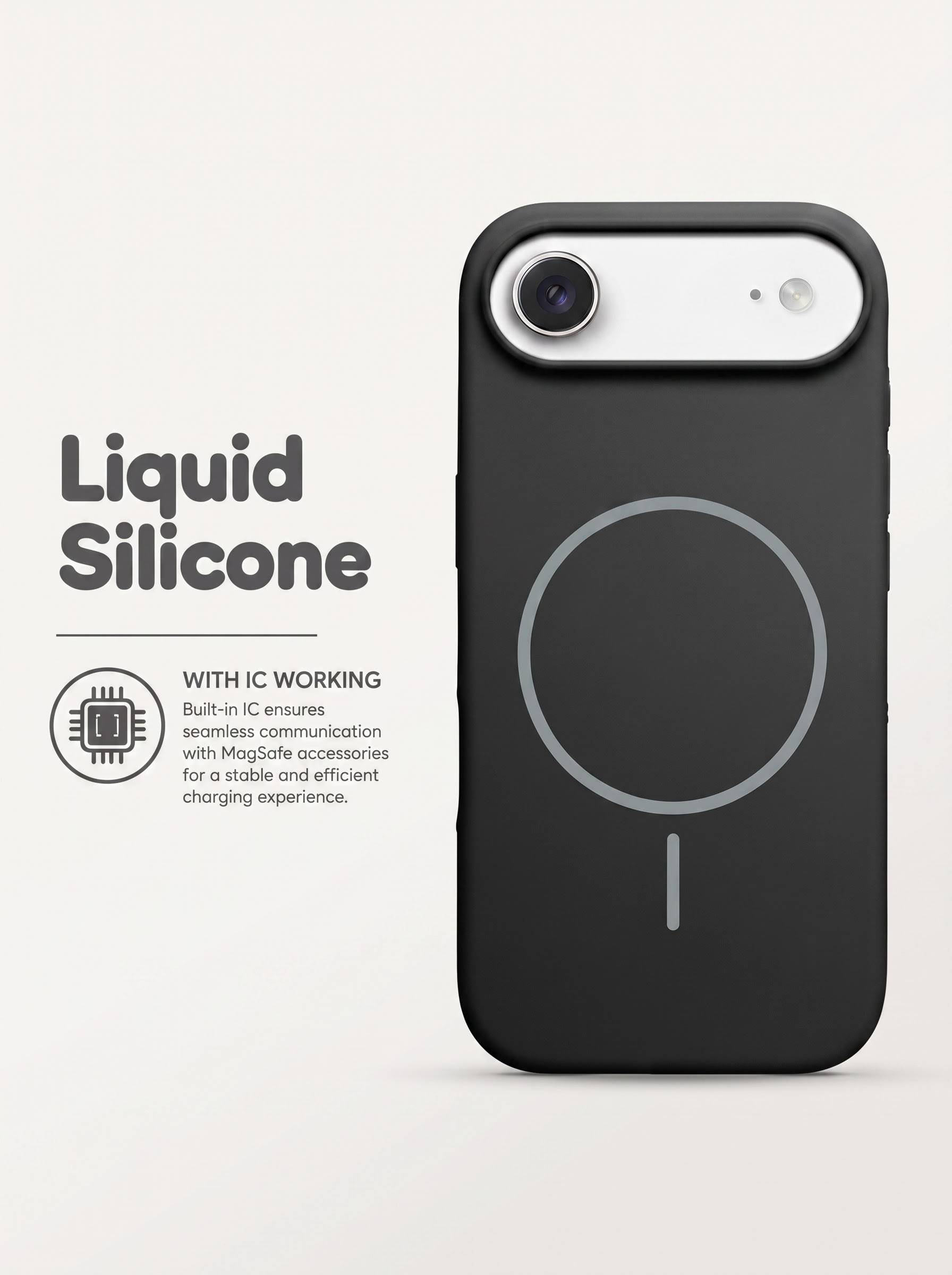 iPhone 17 Air Silicone Case With IC Working