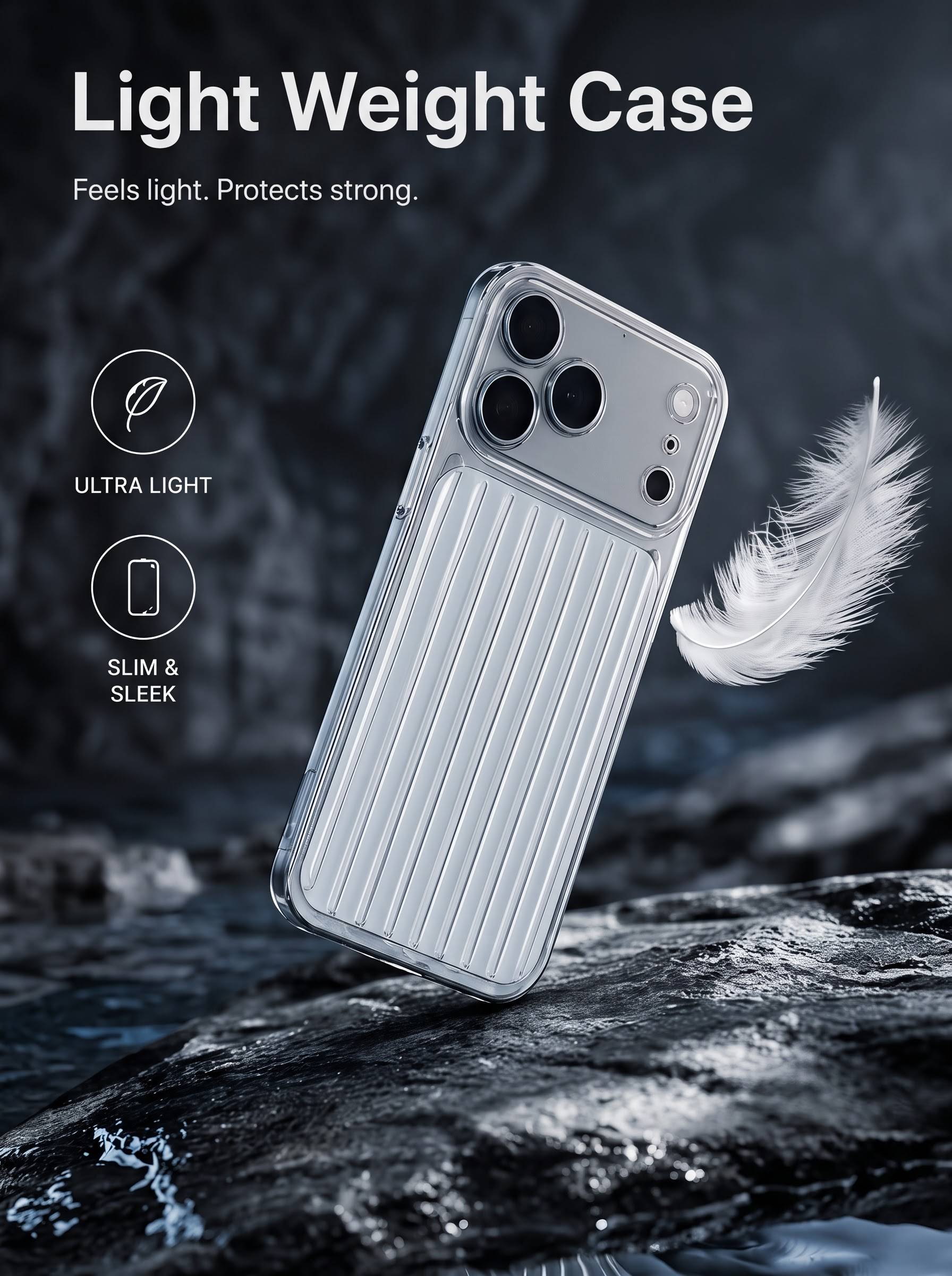 CLEAR STRIP SOFT TPU CASE