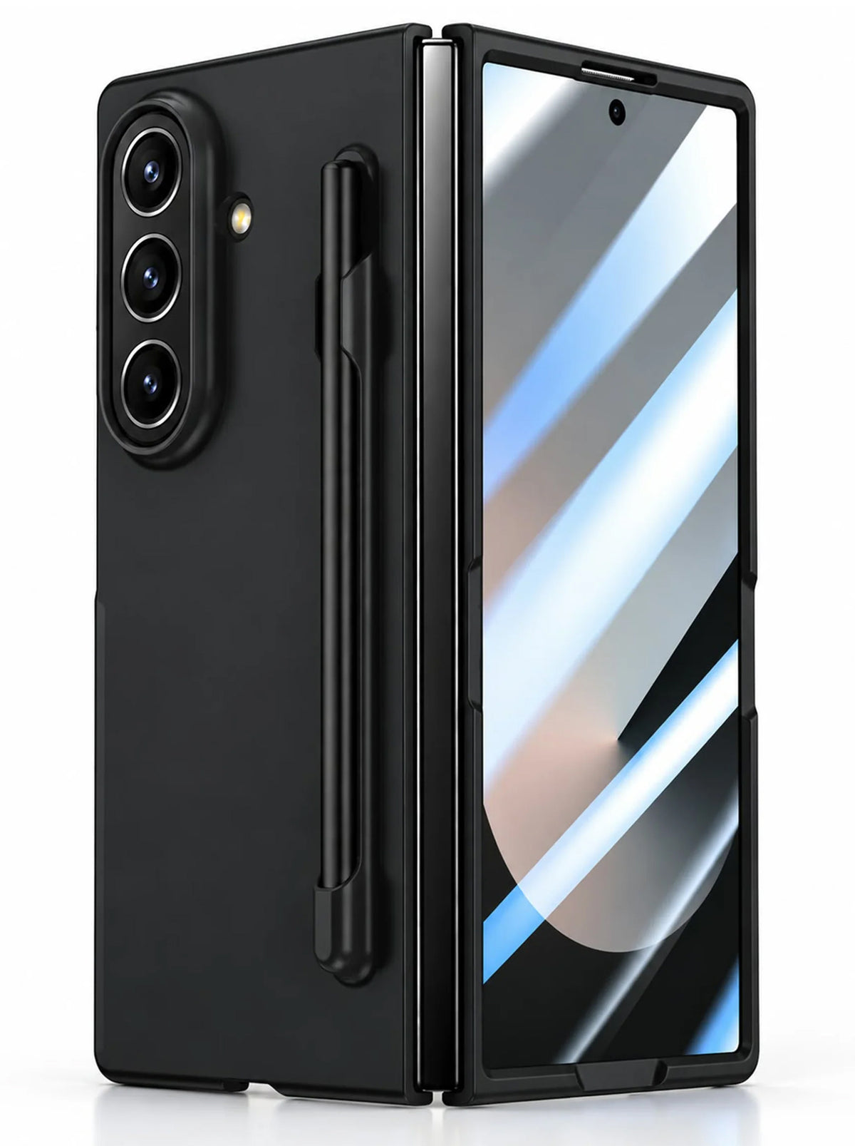 Samsung S Pen Case For Fold 5 | With Styles | Front Glass | Matt Finish | Black