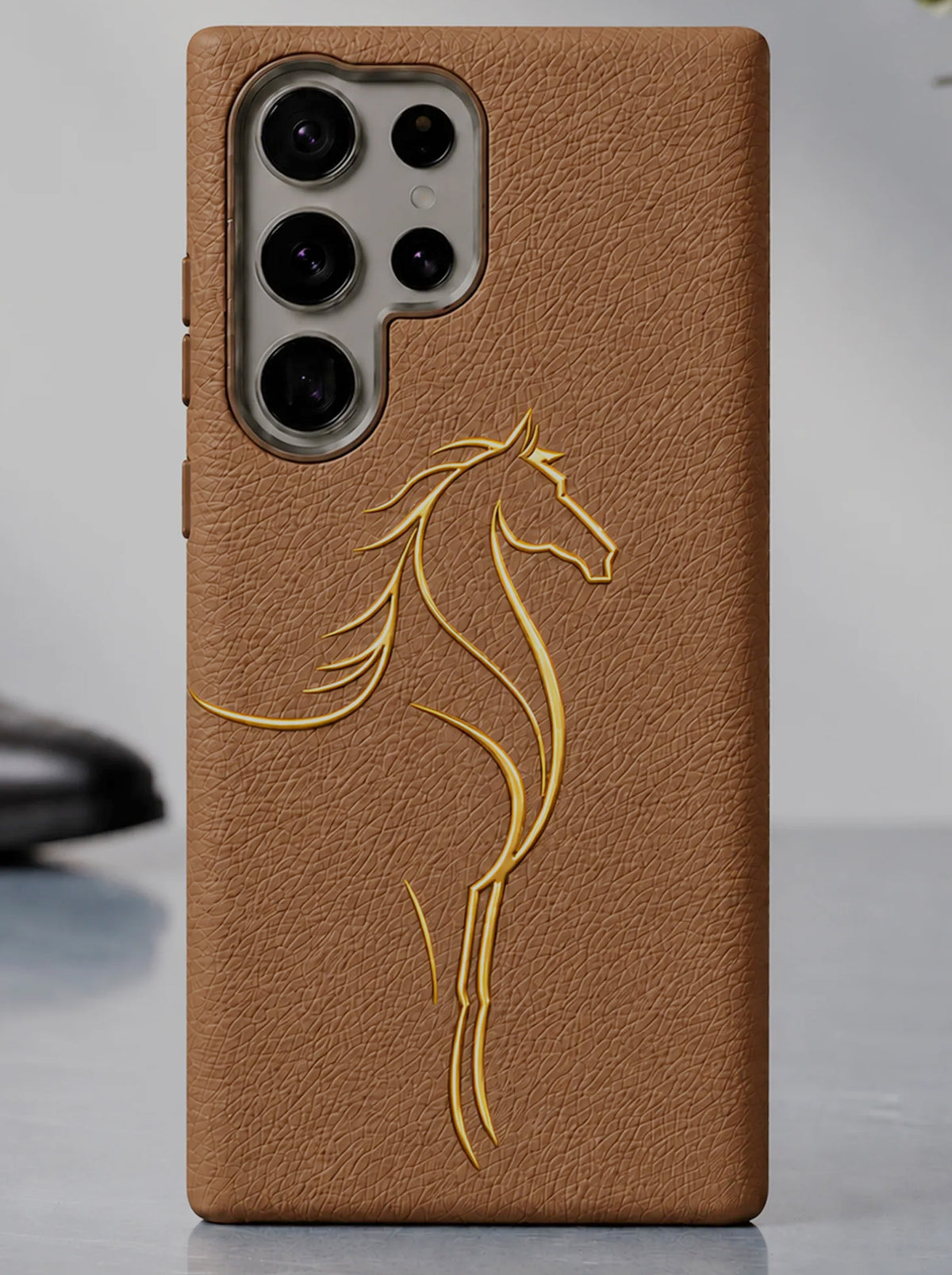 Samsung S26 Ultra | Luxury Horse Premium Leather Case with Hidden MagSafe | Brown